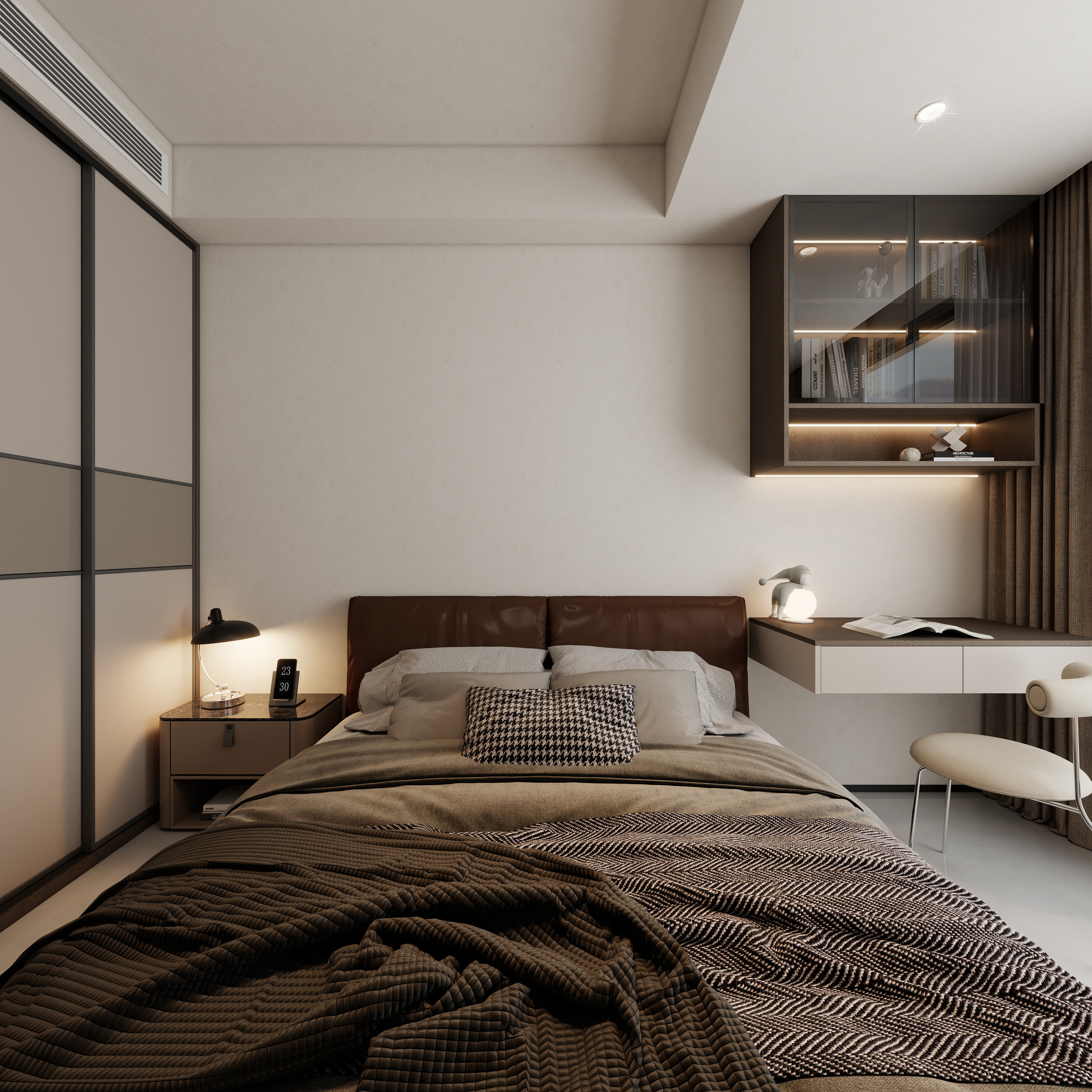 孙有权-『2025-11』136平丨现代简约四居室一层次卧一装修效果图第3张