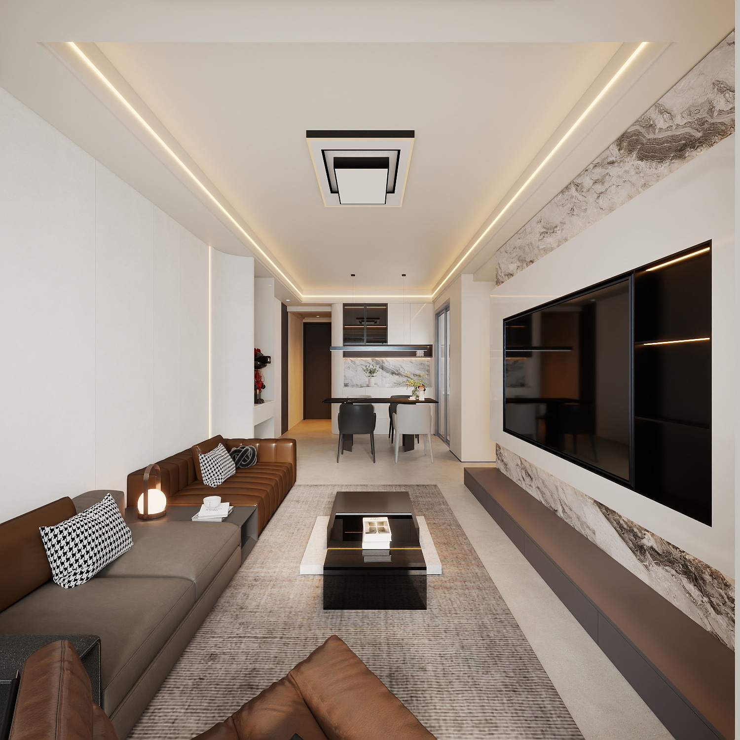 艺雅丽-77平意式  一层阳台装修效果图第3张