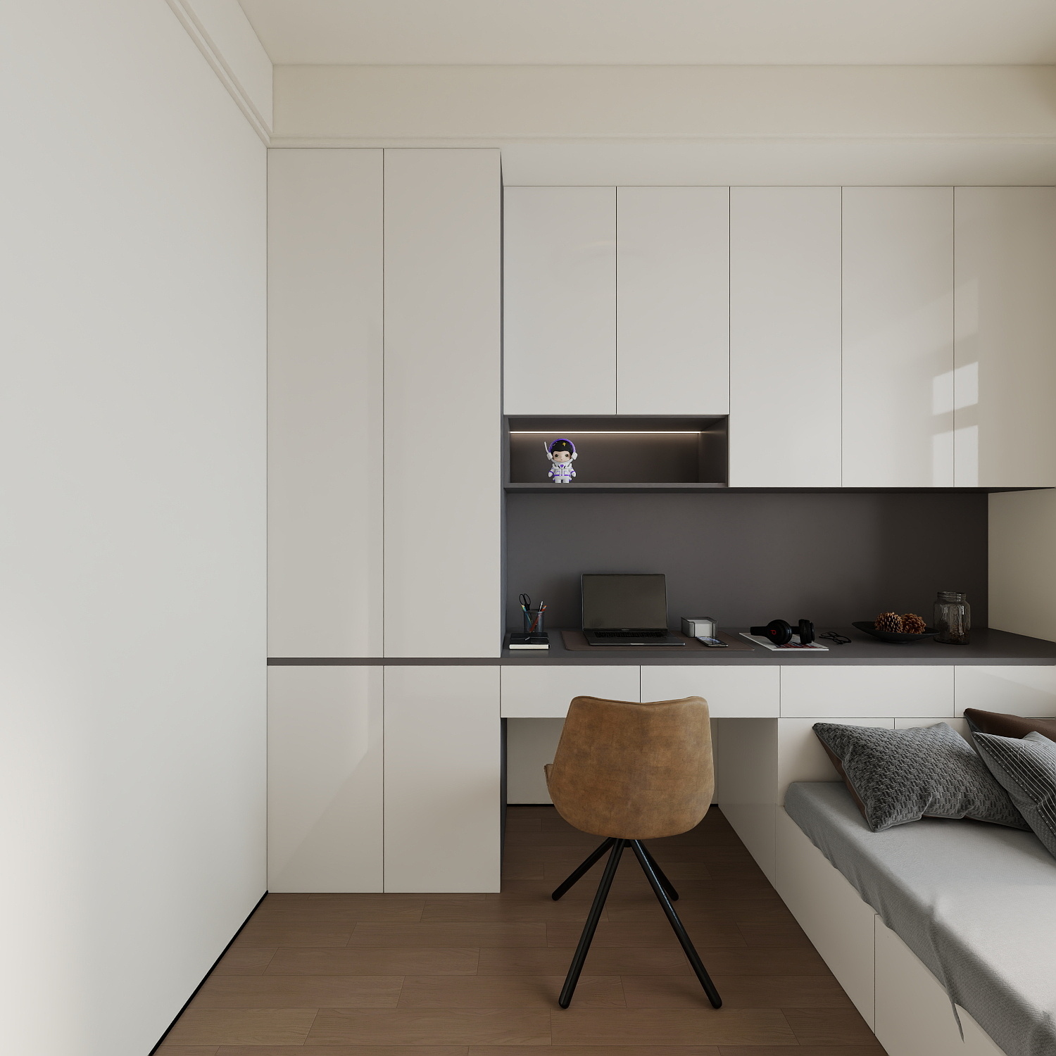 艺雅丽-77平意式  一层卧室装修效果图第3张