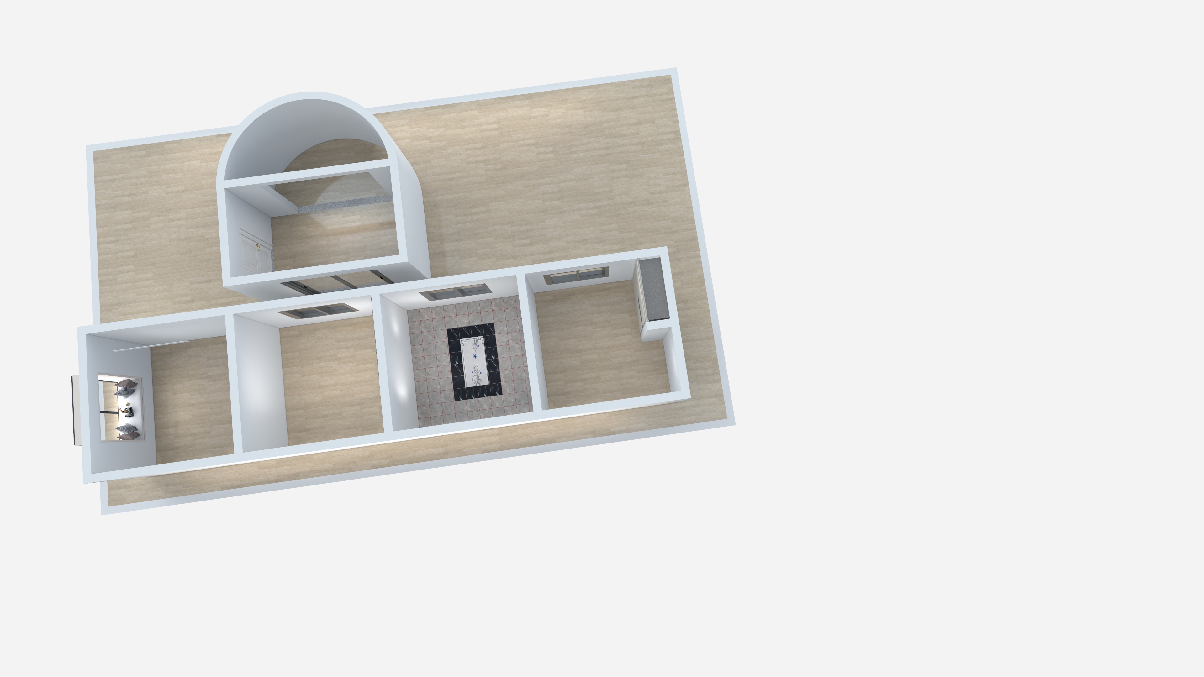 欧派板材全屋定制整装-中级实操考核户型-装修设计方案