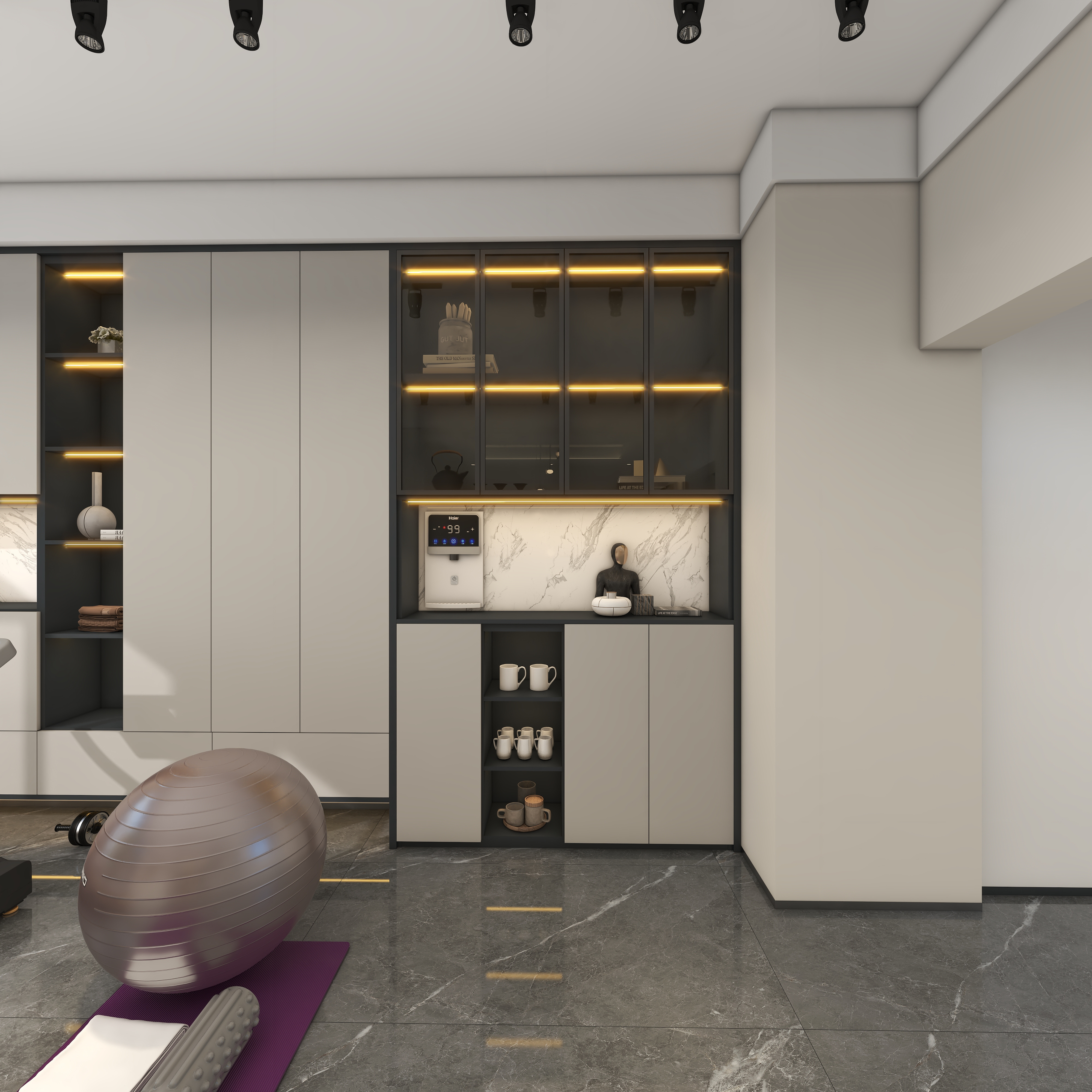 星空设计desgin-417㎡现代轻奢四层别墅四层客厅装修效果图第4张