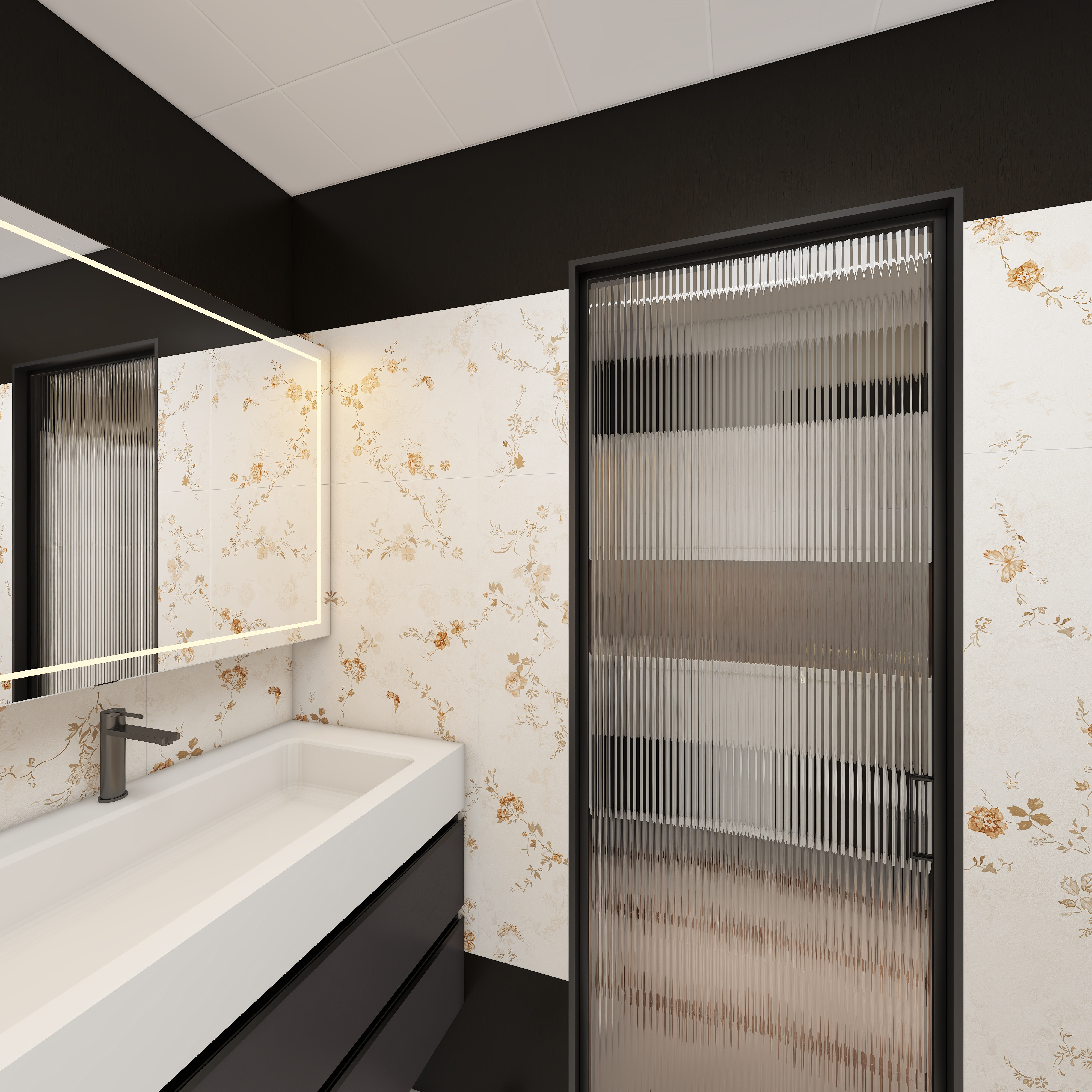 此效果图简单参考-御风8号楼64㎡2室一层卫生间装修效果图第5张