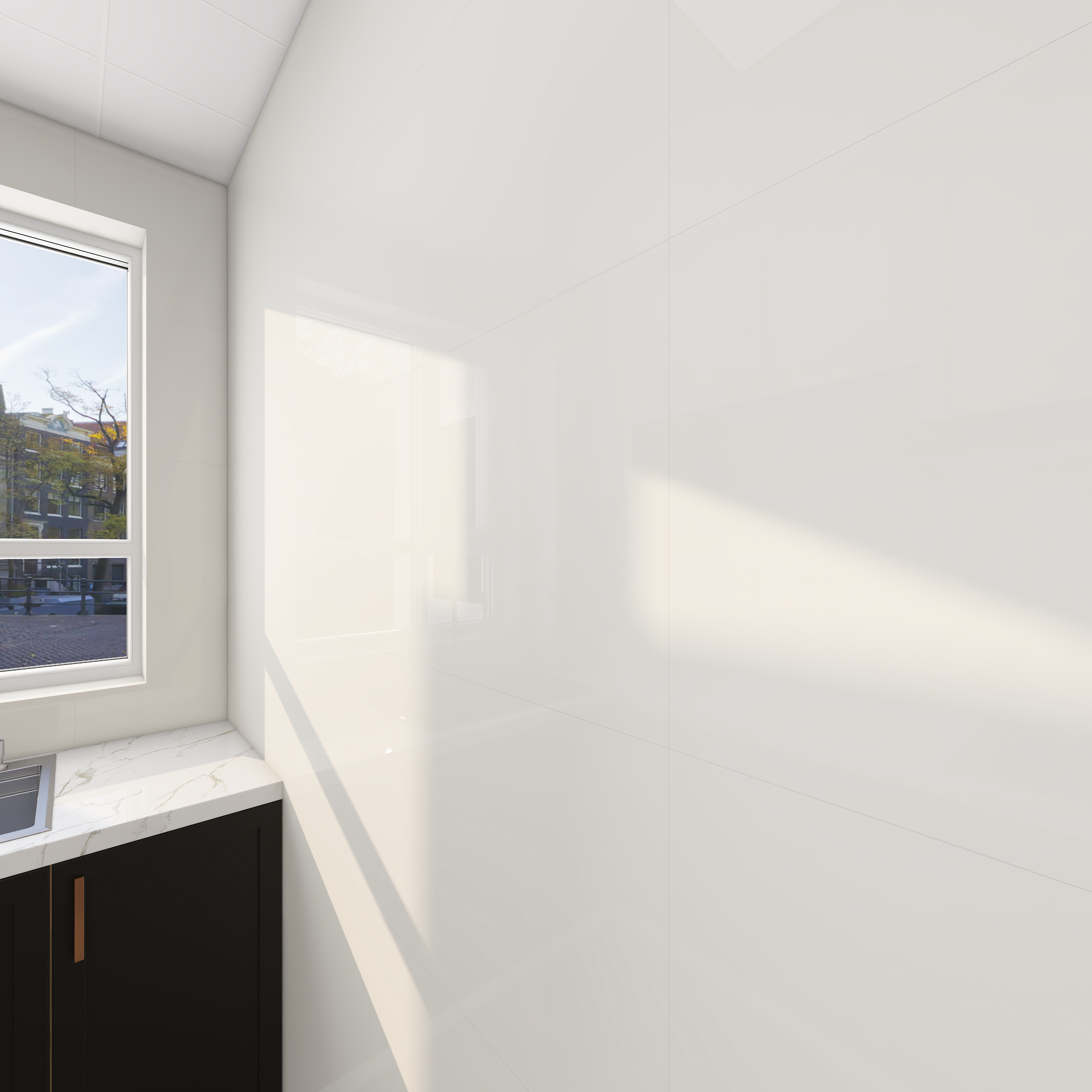 此效果图简单参考-御风8号楼64㎡2室一层厨房装修效果图第4张