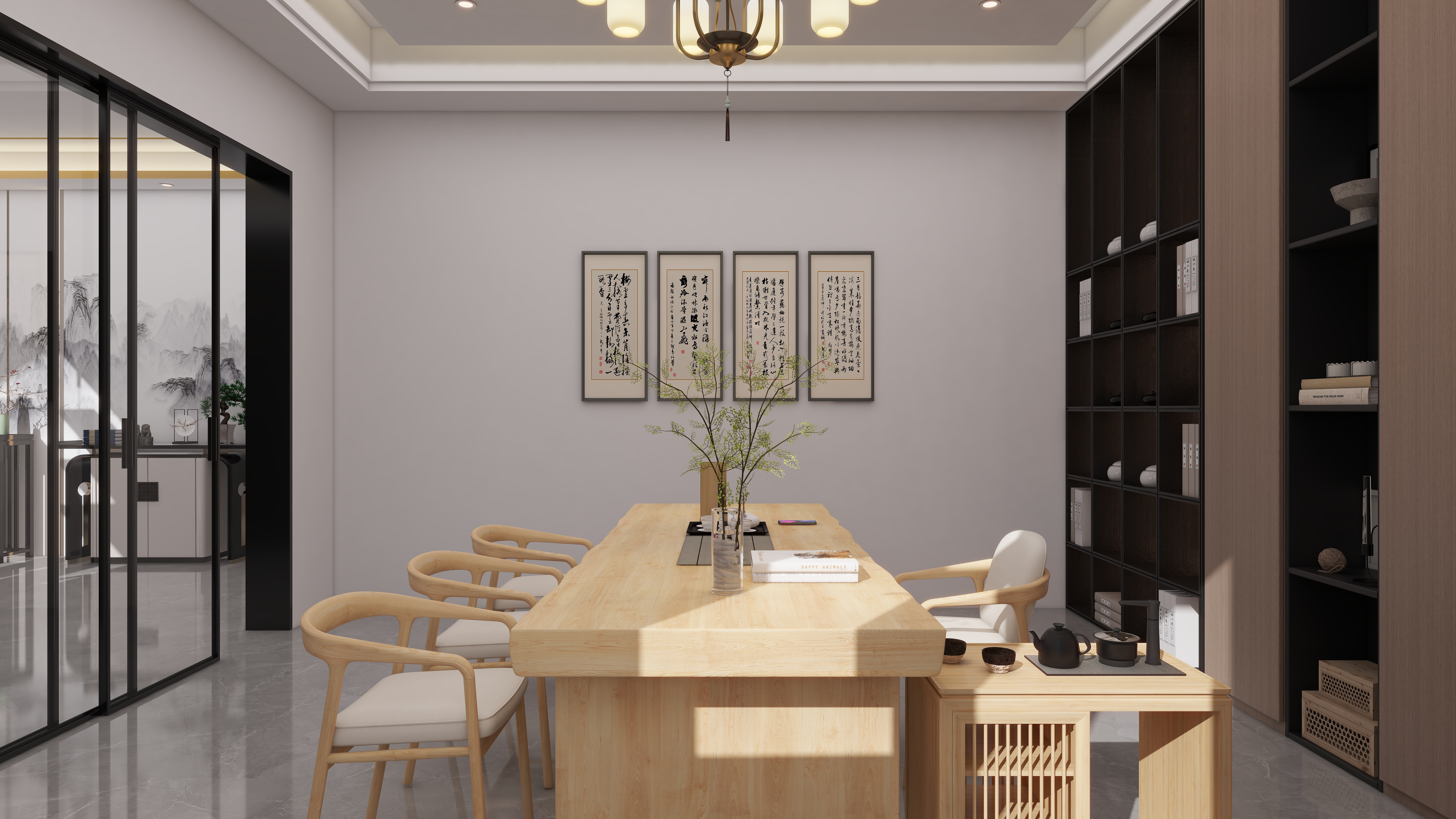 少年已不年少了-600㎡别墅7室一层茶室装修效果图第1张