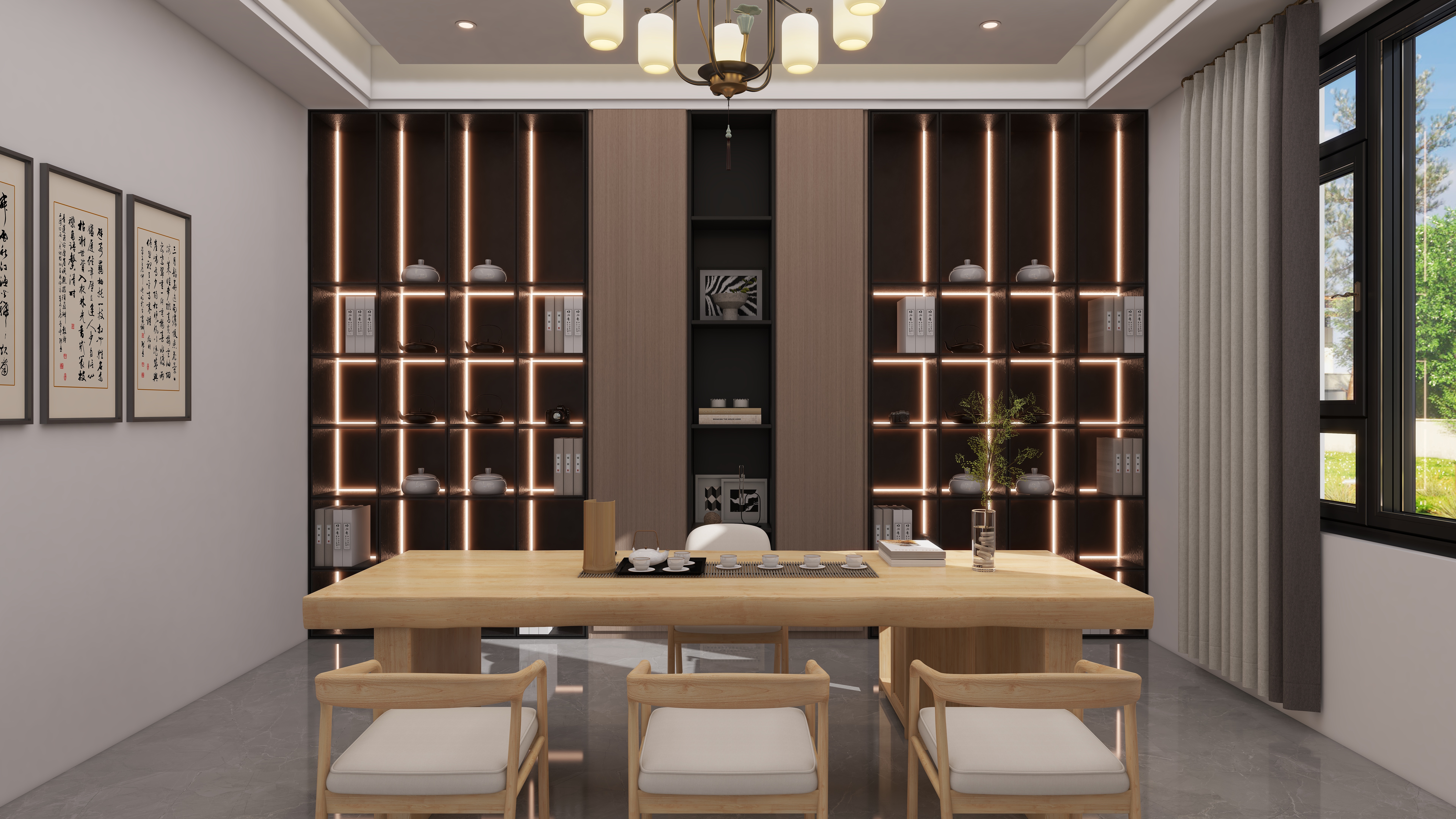 少年已不年少了-600㎡别墅7室一层茶室装修效果图第2张