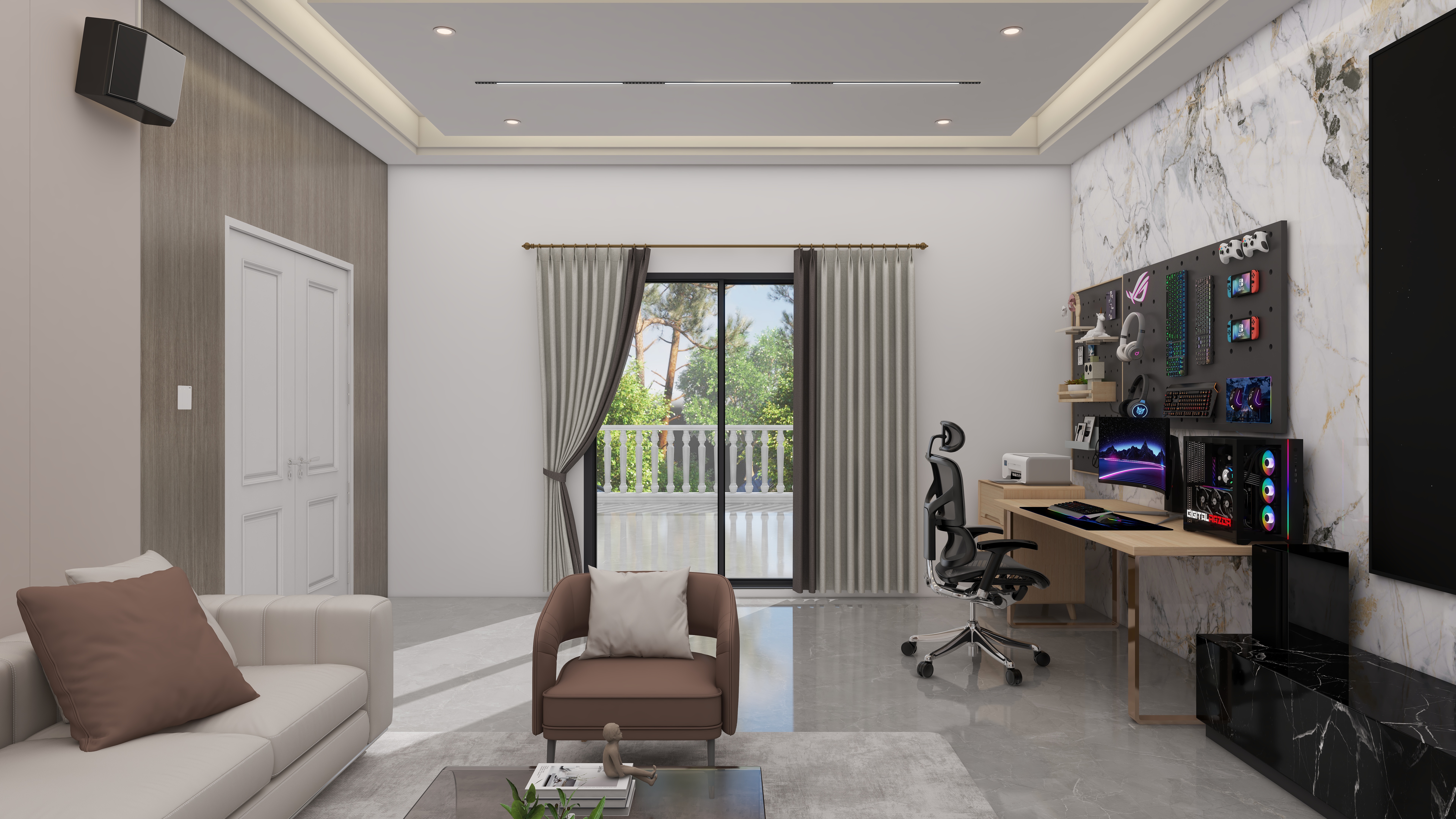 少年已不年少了-600㎡别墅7室三层多功能室装修效果图第4张