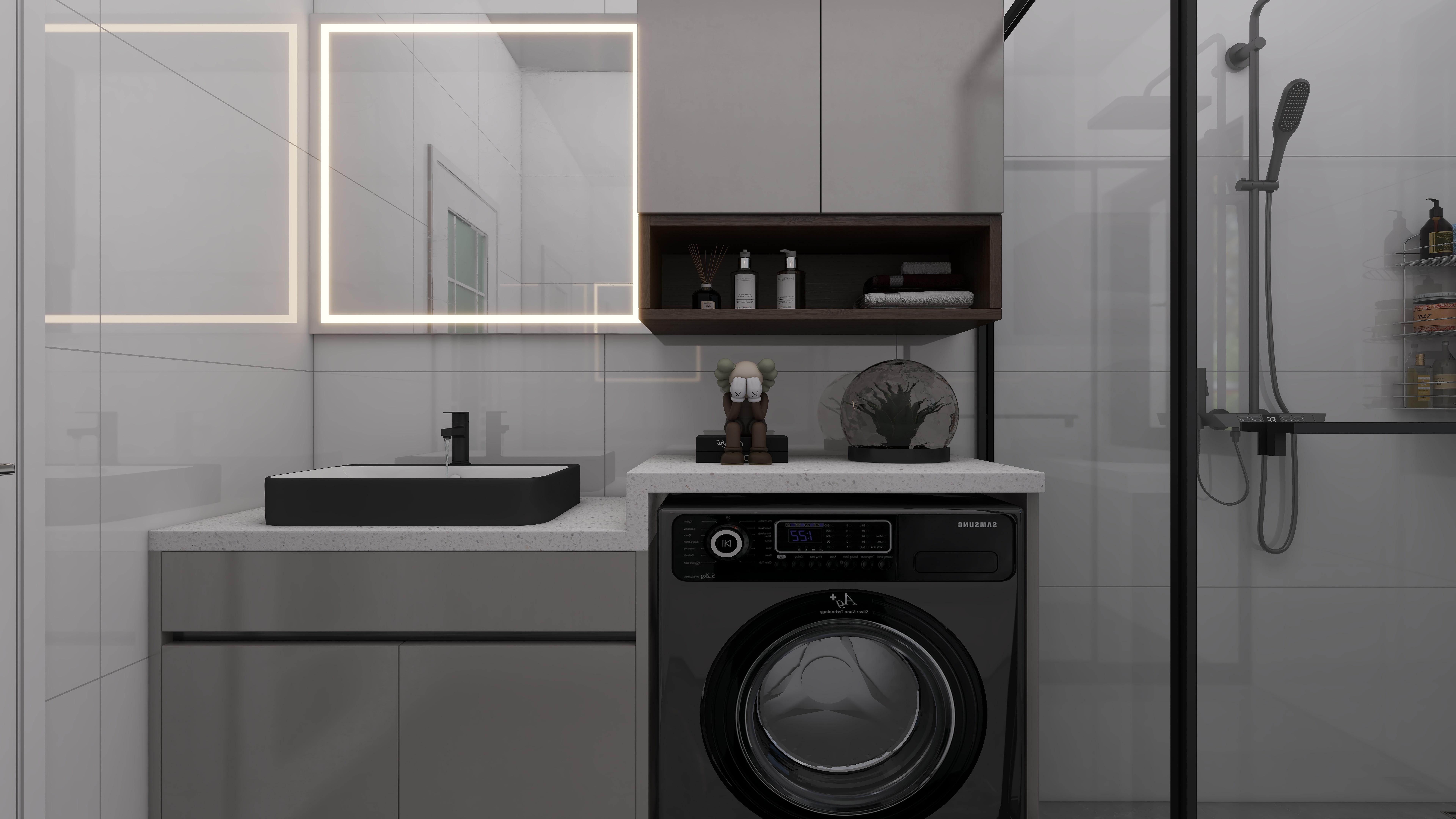 少年已不年少了-600㎡别墅7室三层卫生间装修效果图第1张