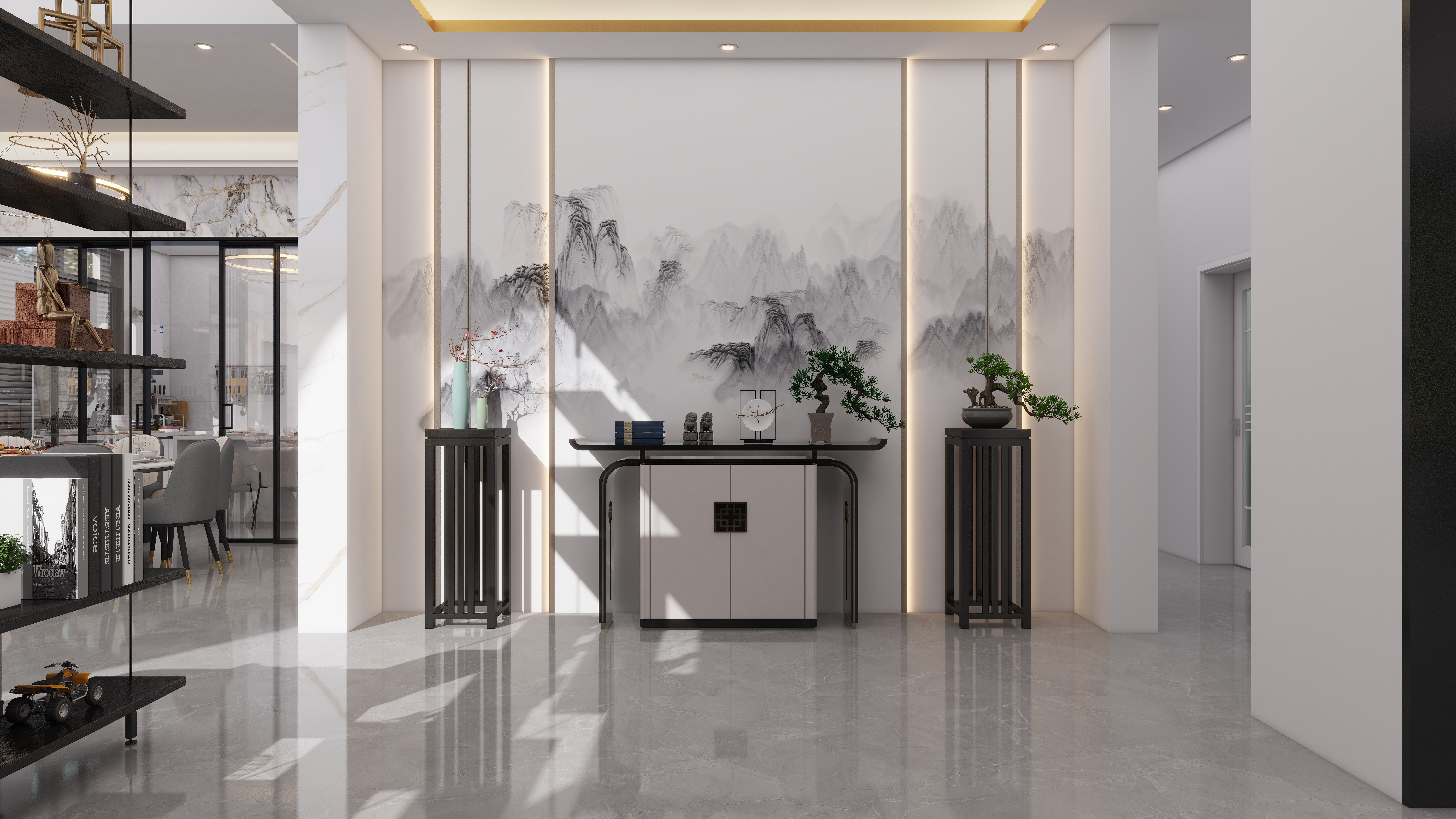 少年已不年少了-600㎡别墅7室一层门厅装修效果图第1张