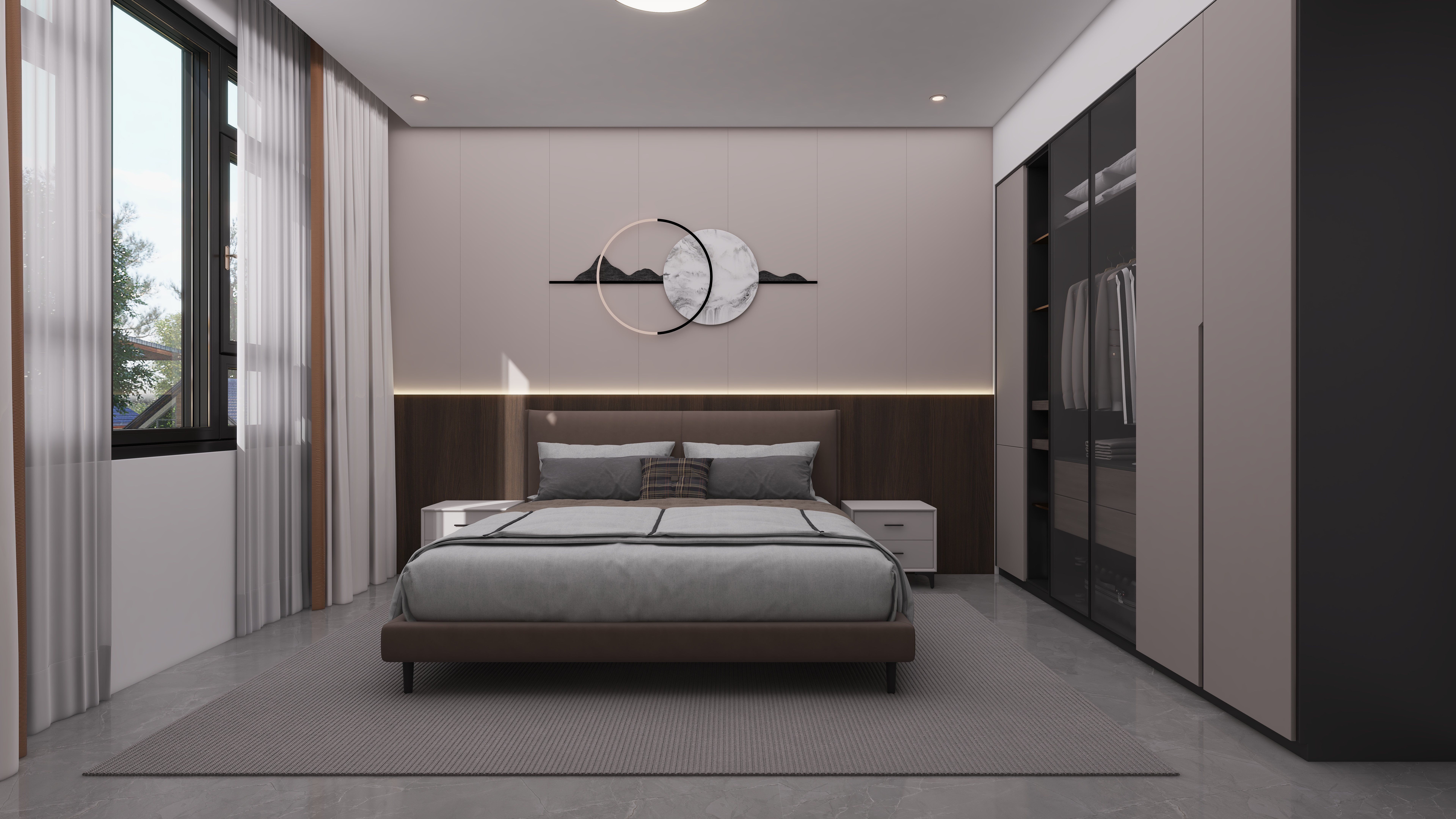 少年已不年少了-600㎡别墅7室二层客卧装修效果图第1张