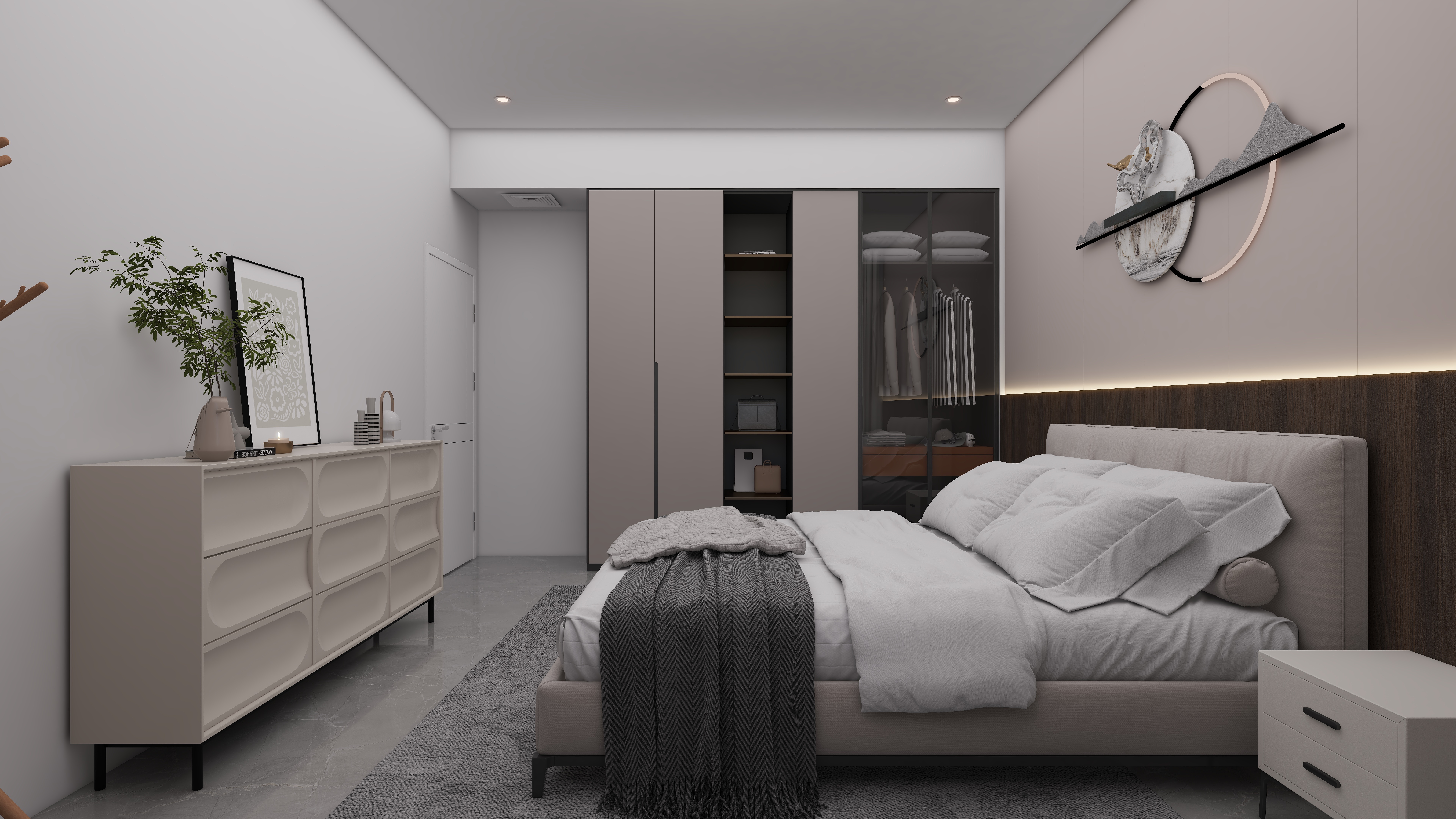 少年已不年少了-600㎡别墅7室二层次卧装修效果图第2张