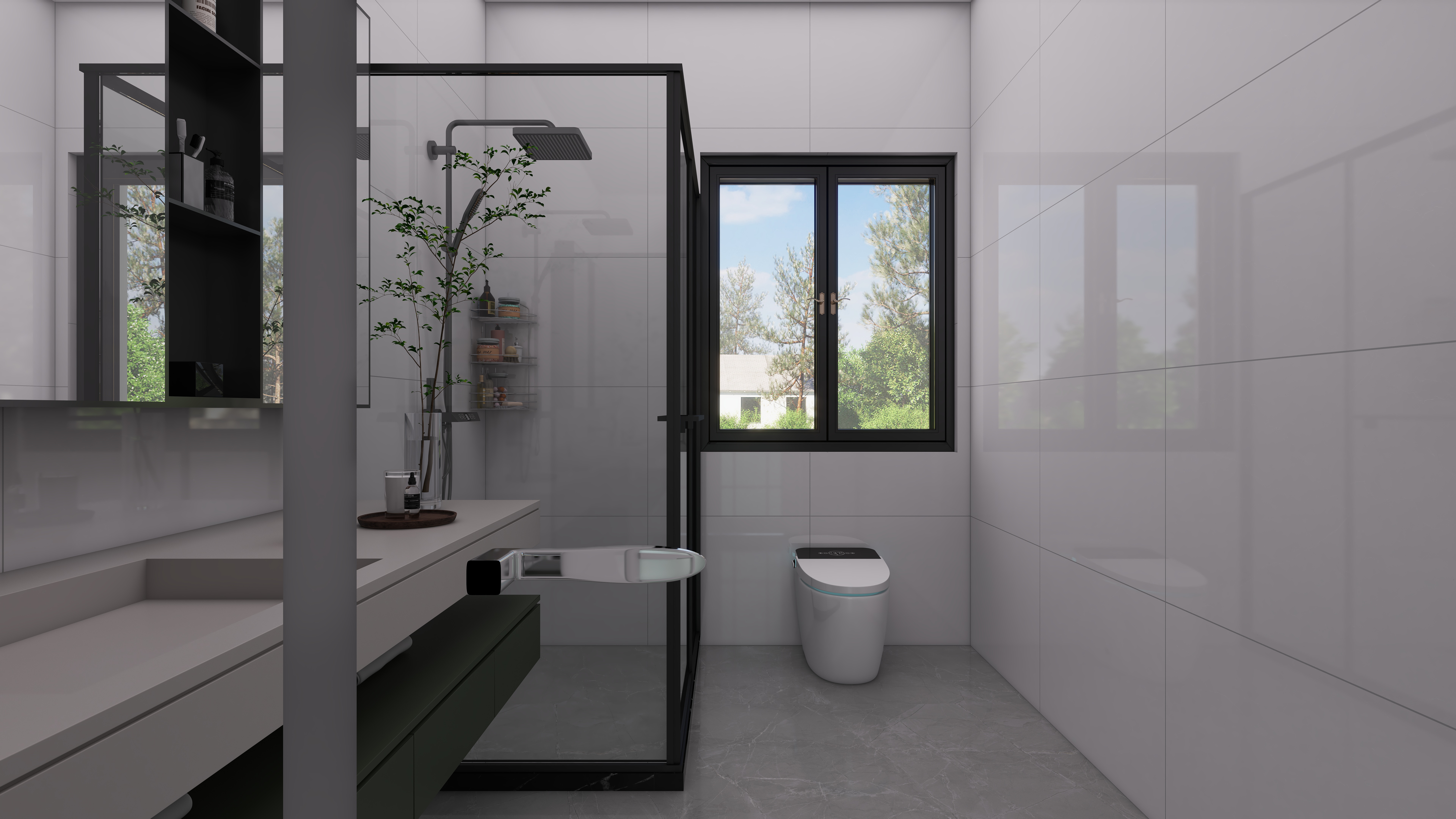 少年已不年少了-600㎡别墅7室二层次卫装修效果图第3张