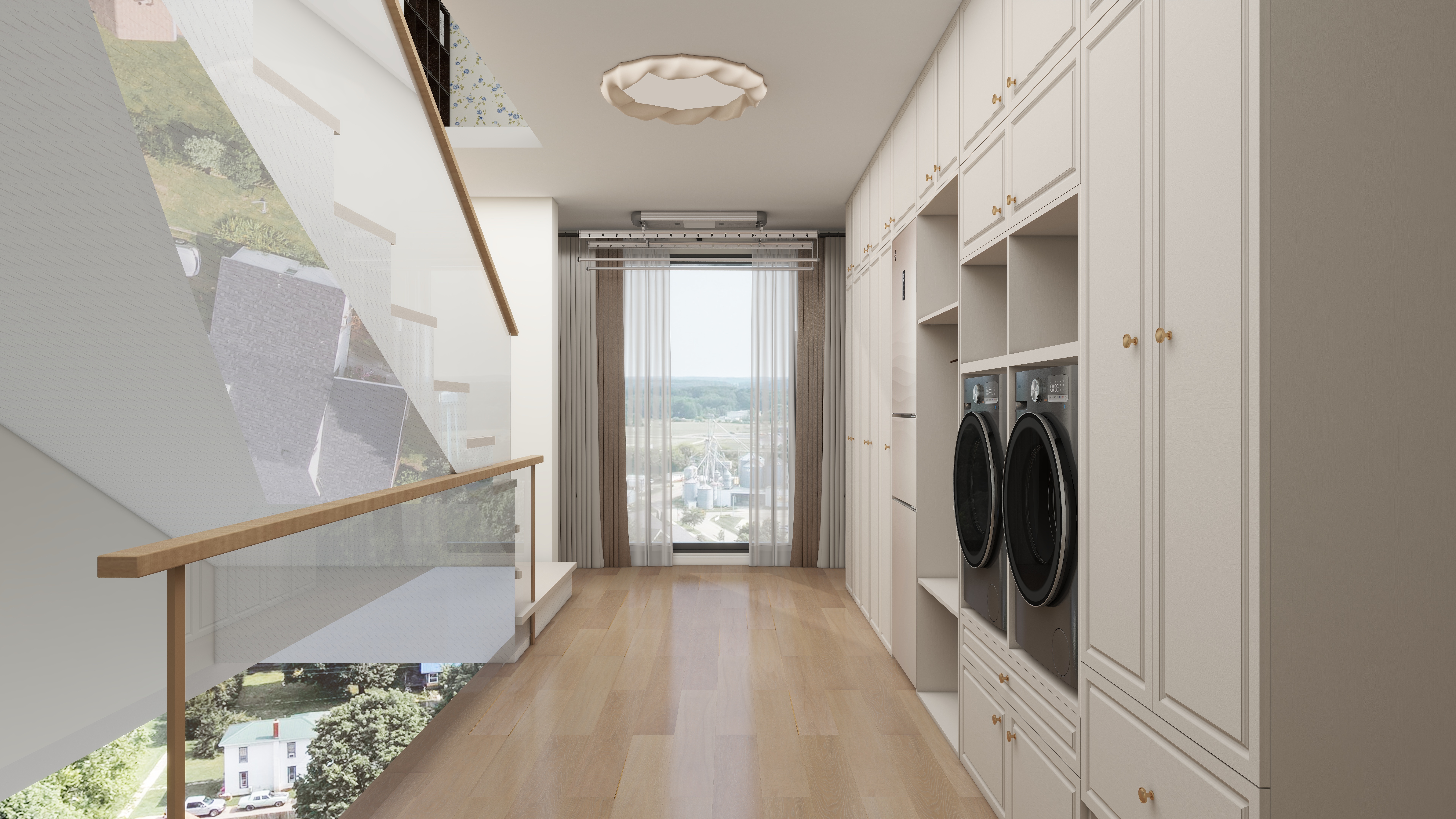 星空设计desgin-简美141㎡3室一层走廊装修效果图第1张