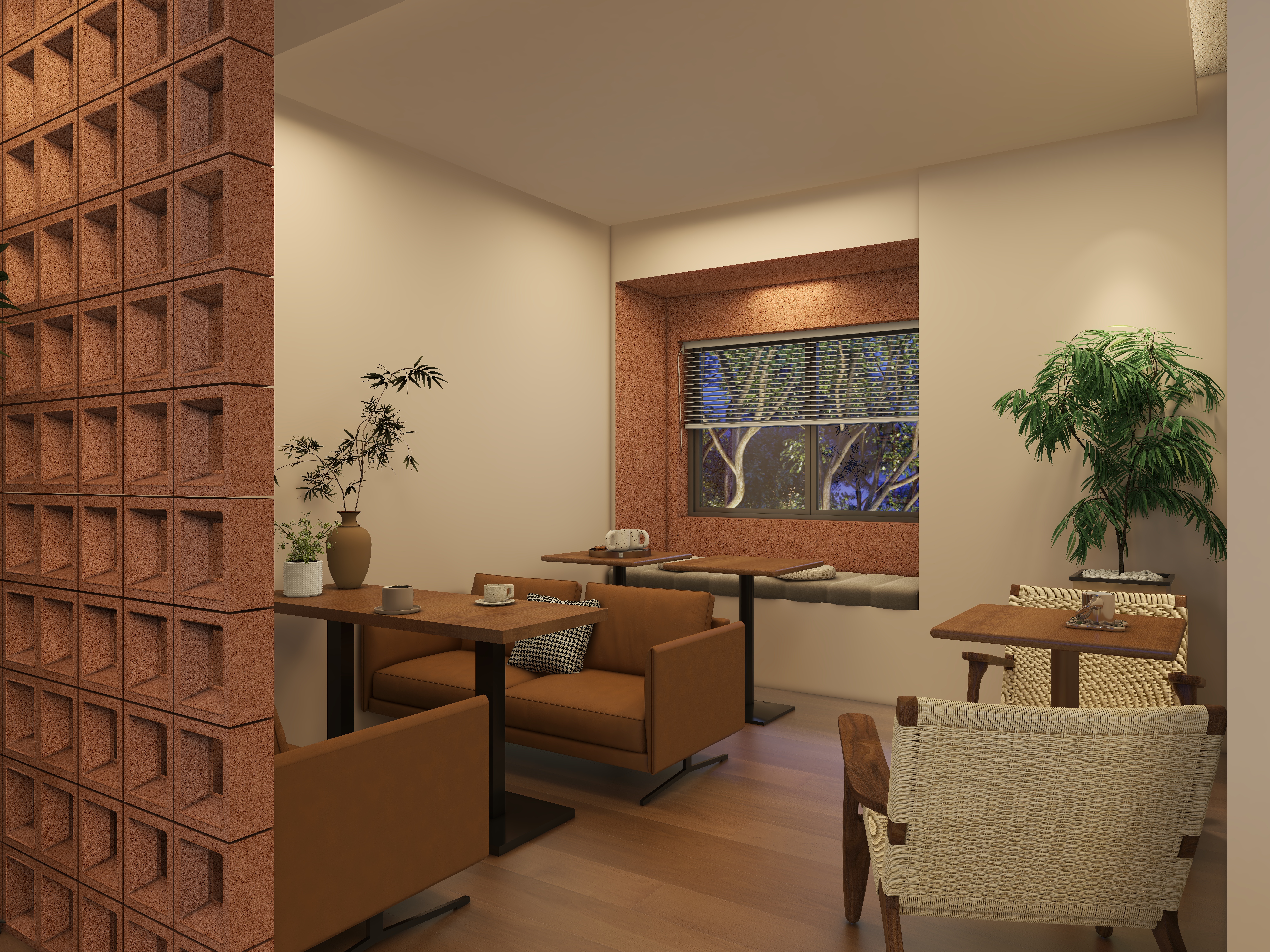 PK空间設記-佛山104房改造氛围感咖啡店一层客餐厅装修效果图第4张