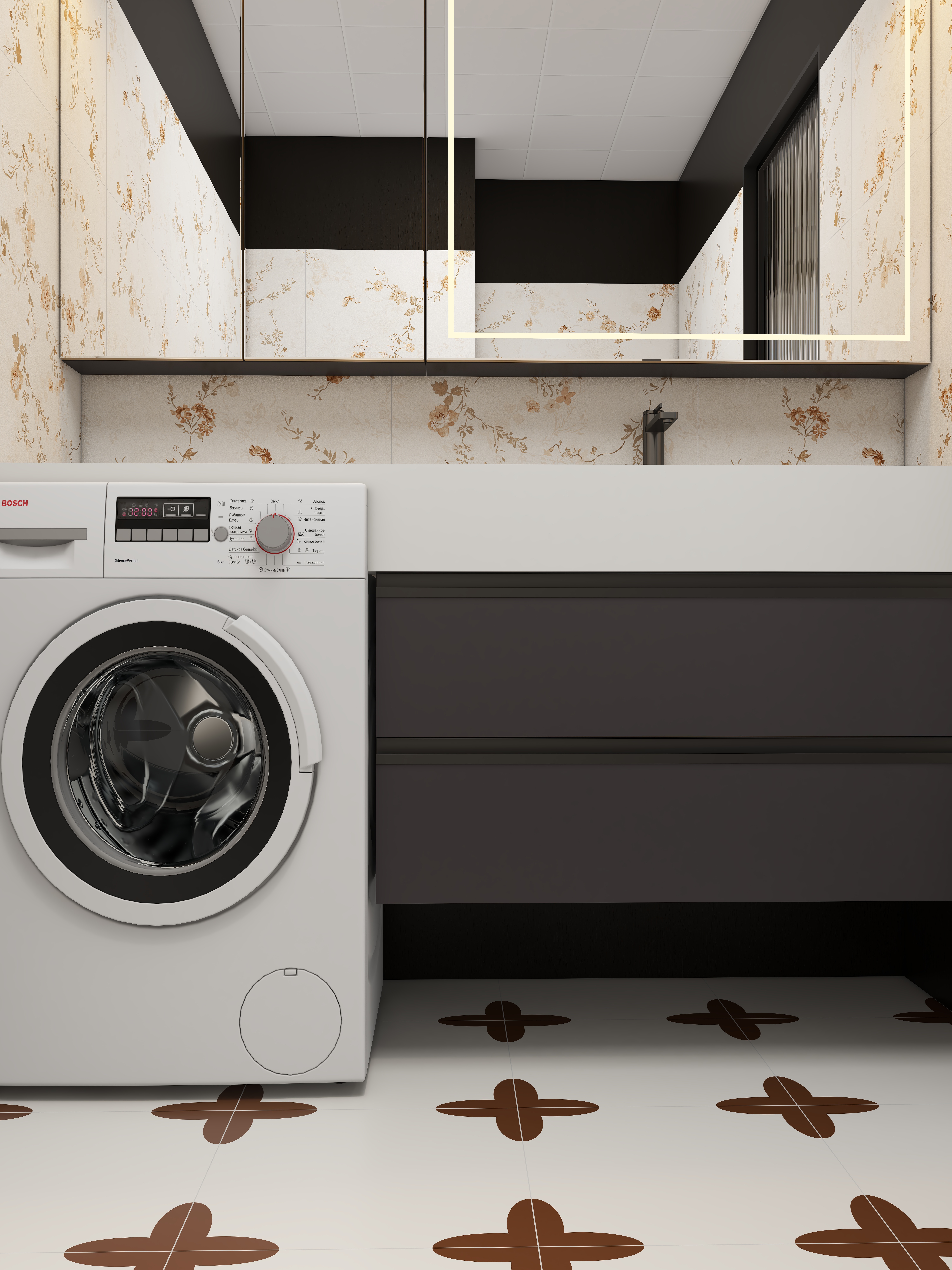 此效果图简单参考-御风8号楼64㎡2室一层卫生间装修效果图第1张