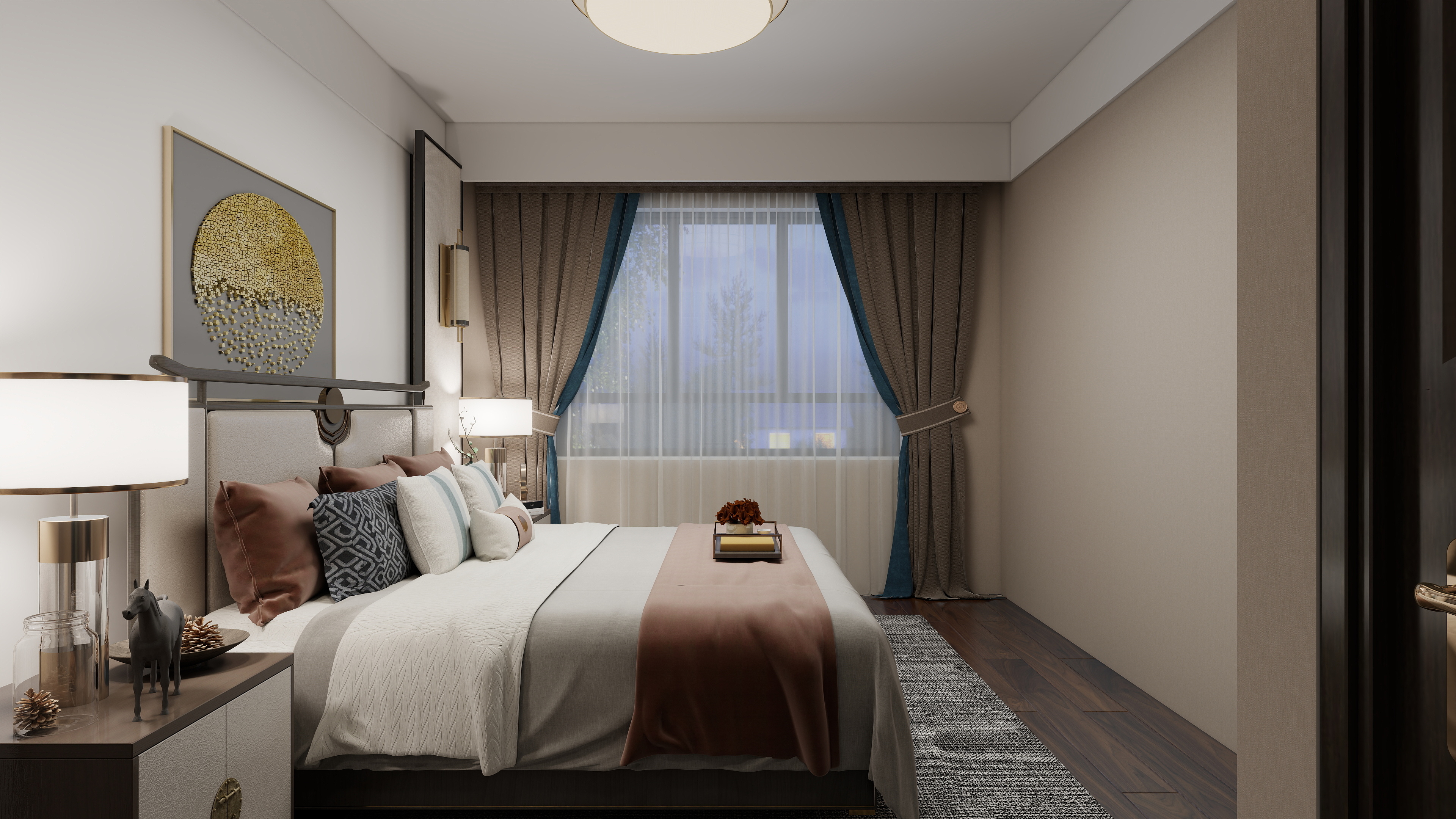 1771*teUq-四川艺术职业学院 卢美意一层卧室装修效果图第3张