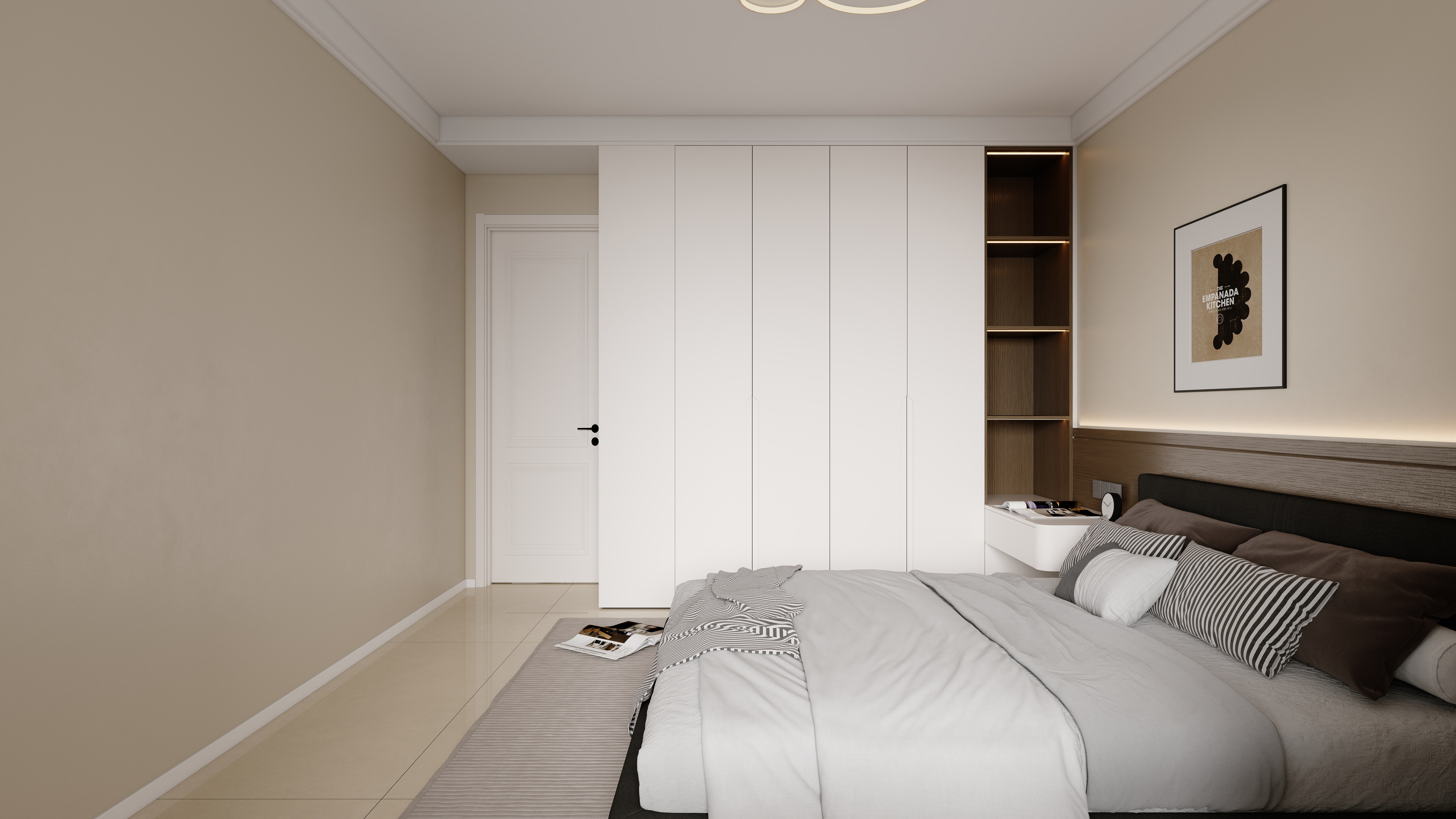 星空设计desgin-现代简约109㎡3室一层主卧装修效果图第2张