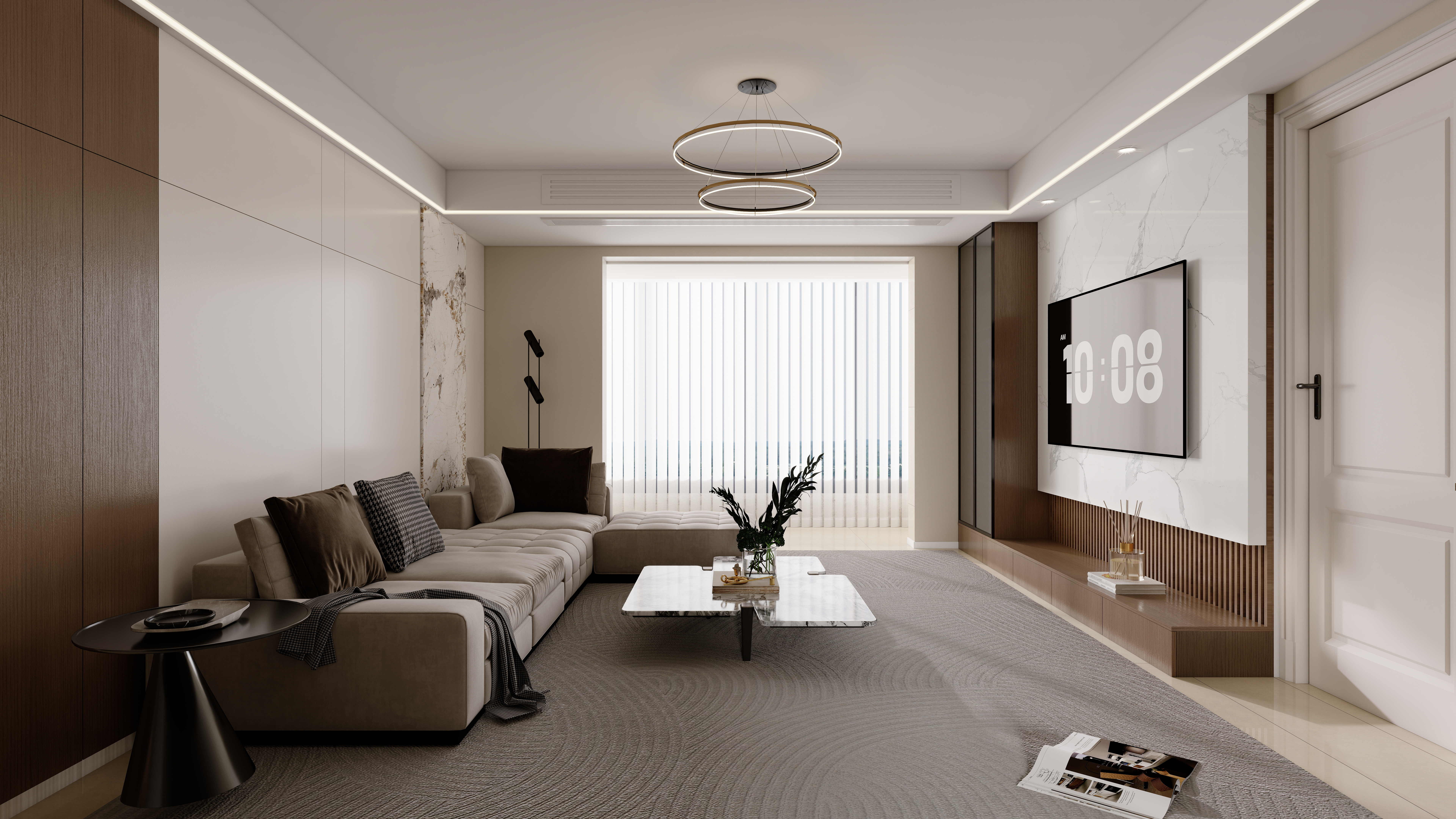 星空设计desgin-现代简约109㎡3室一层客餐厅装修效果图第2张