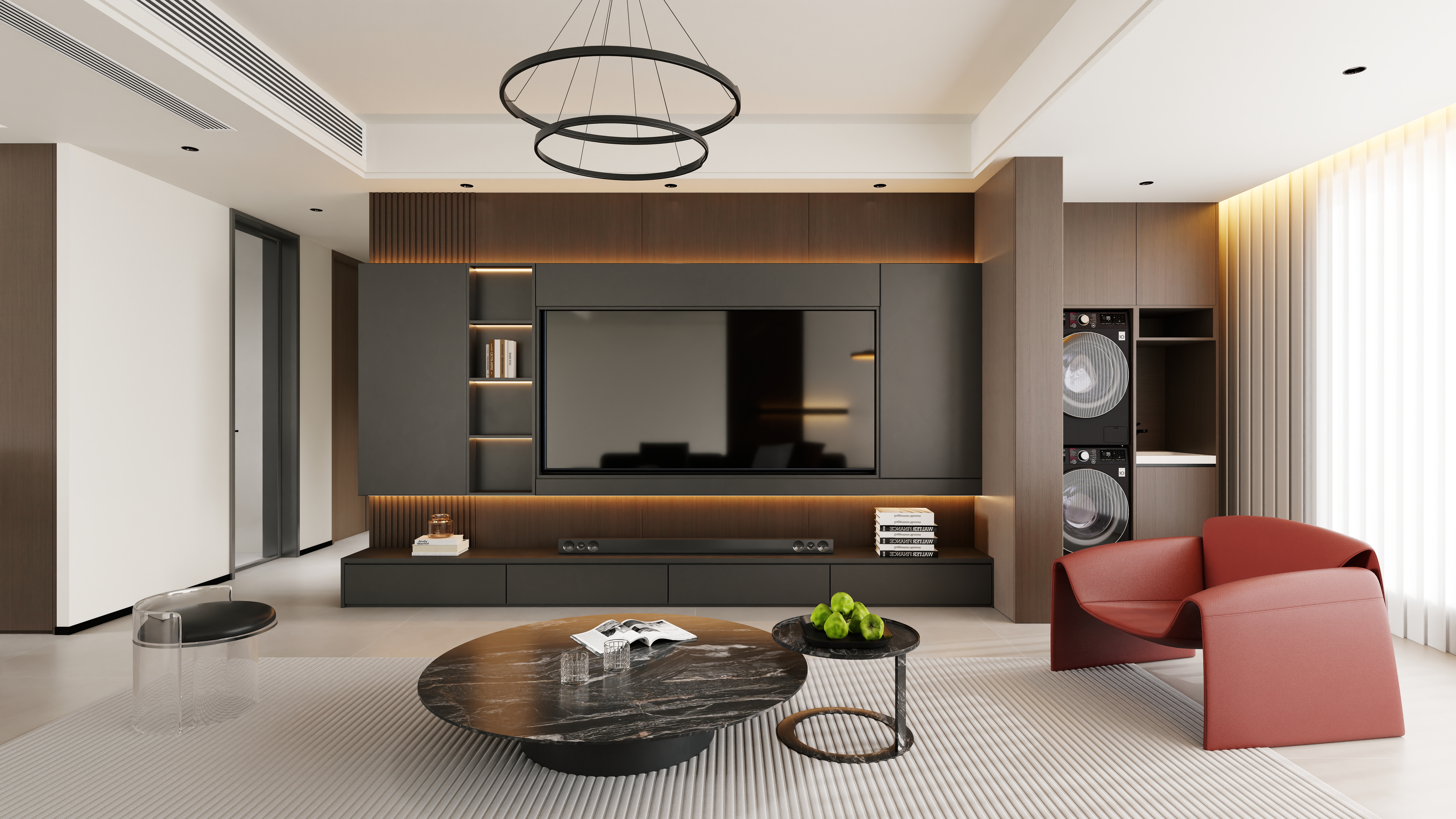 星空设计desgin-现代简约138㎡3室一层客餐厅装修效果图第2张