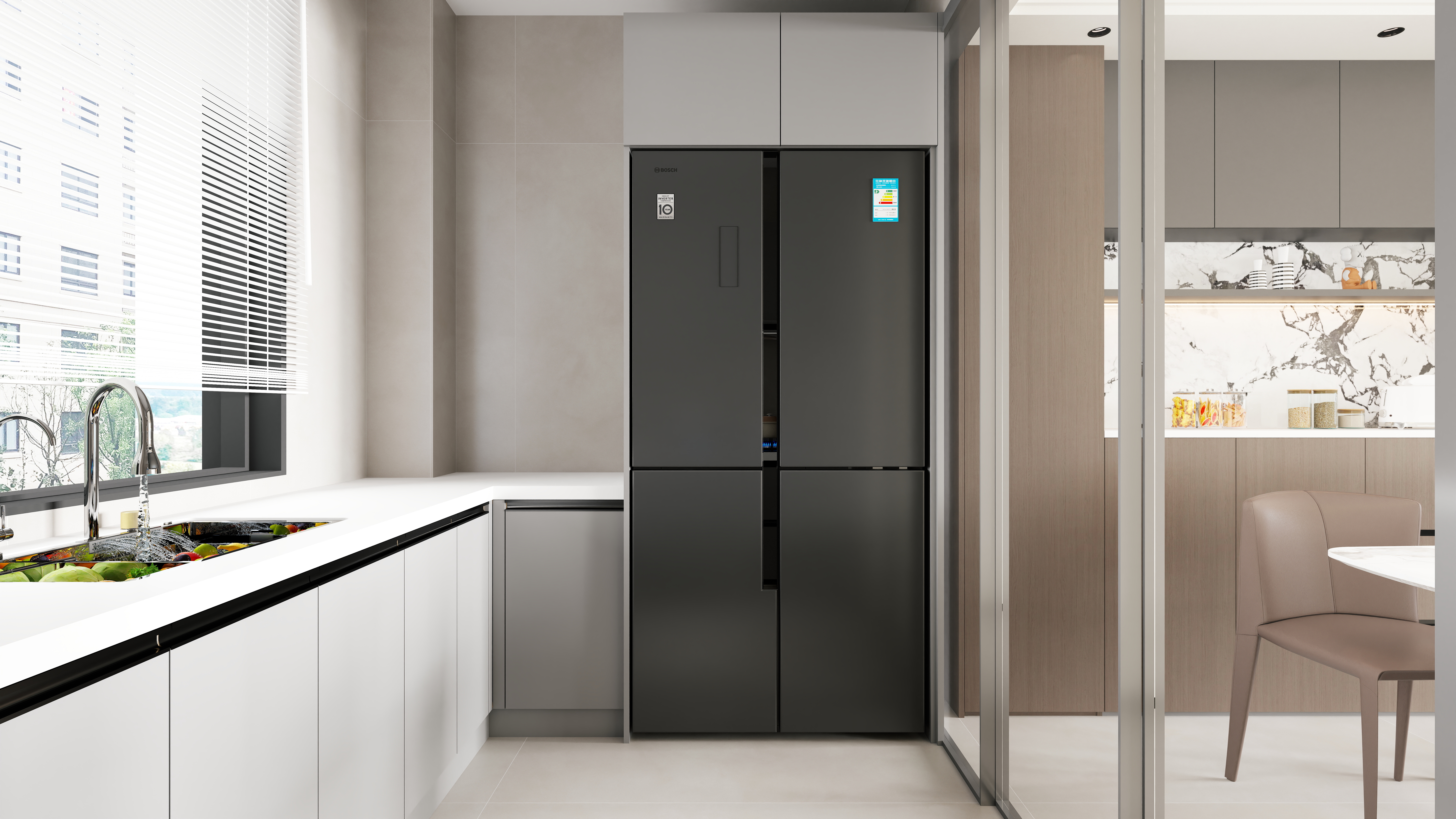 星空设计desgin-现代简约138㎡3室一层厨房装修效果图第3张