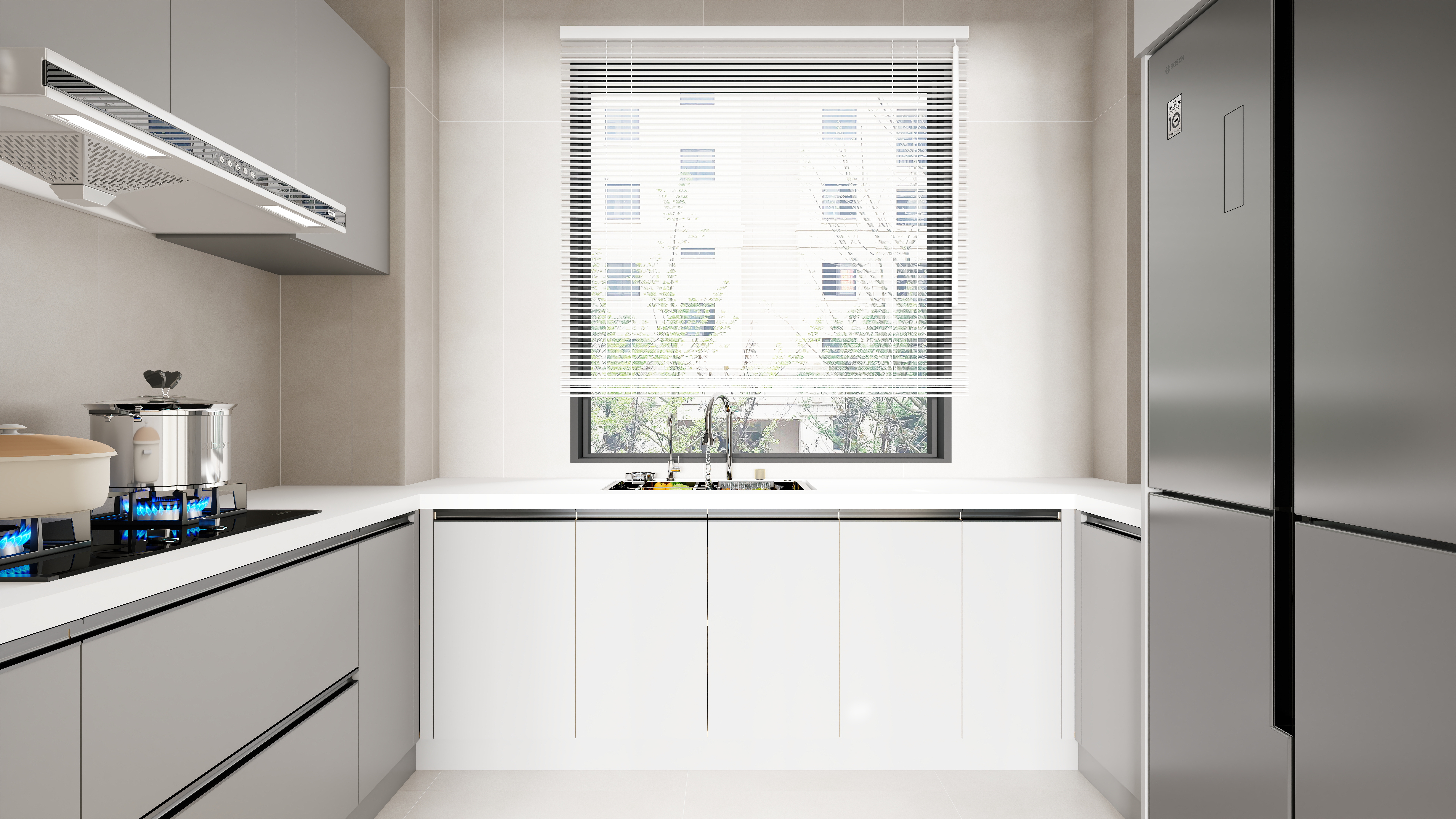 星空设计desgin-现代简约138㎡3室一层厨房装修效果图第1张