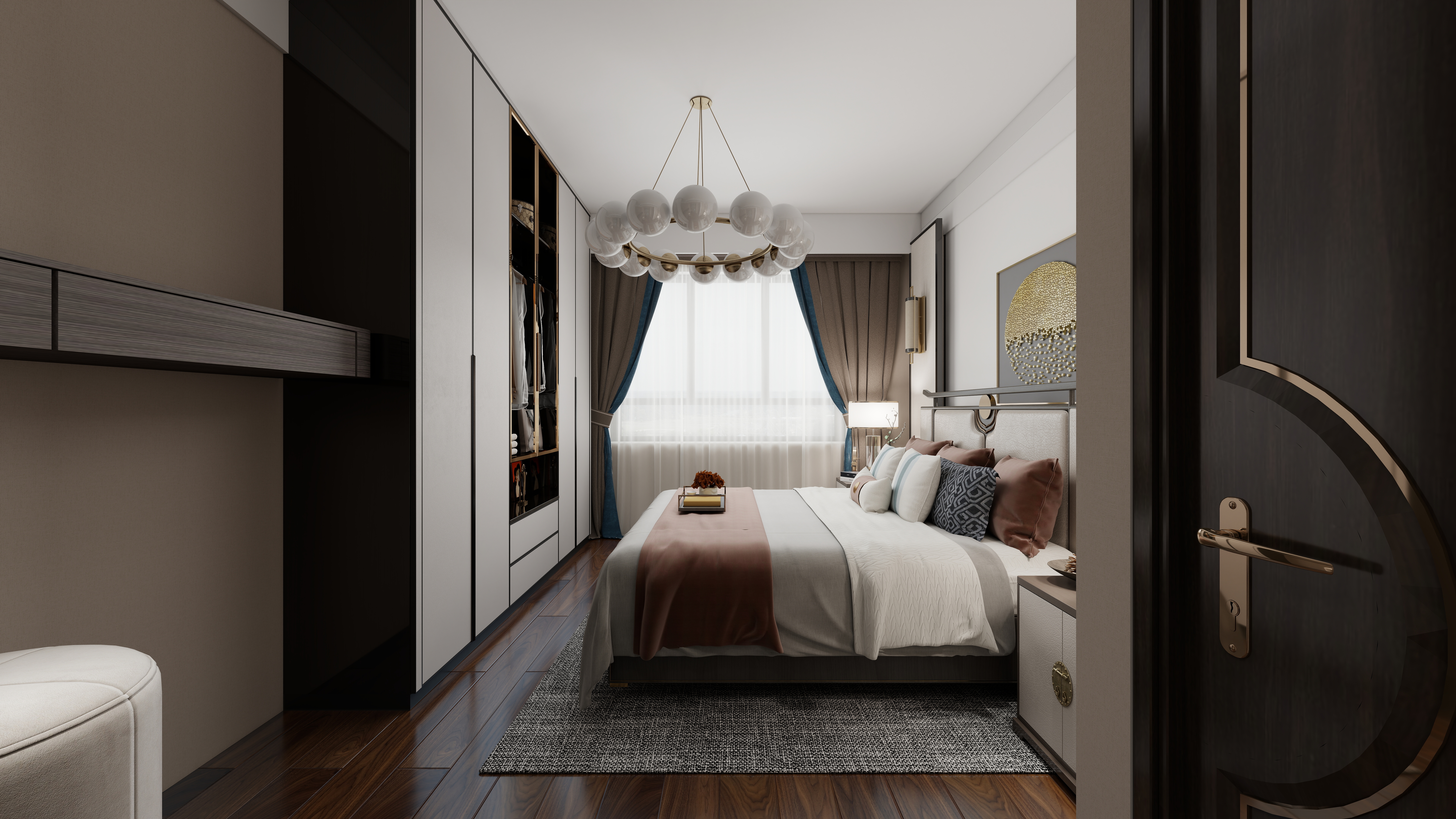 1771*teUq-四川艺术职业学院 卢美意一层卧室装修效果图第2张