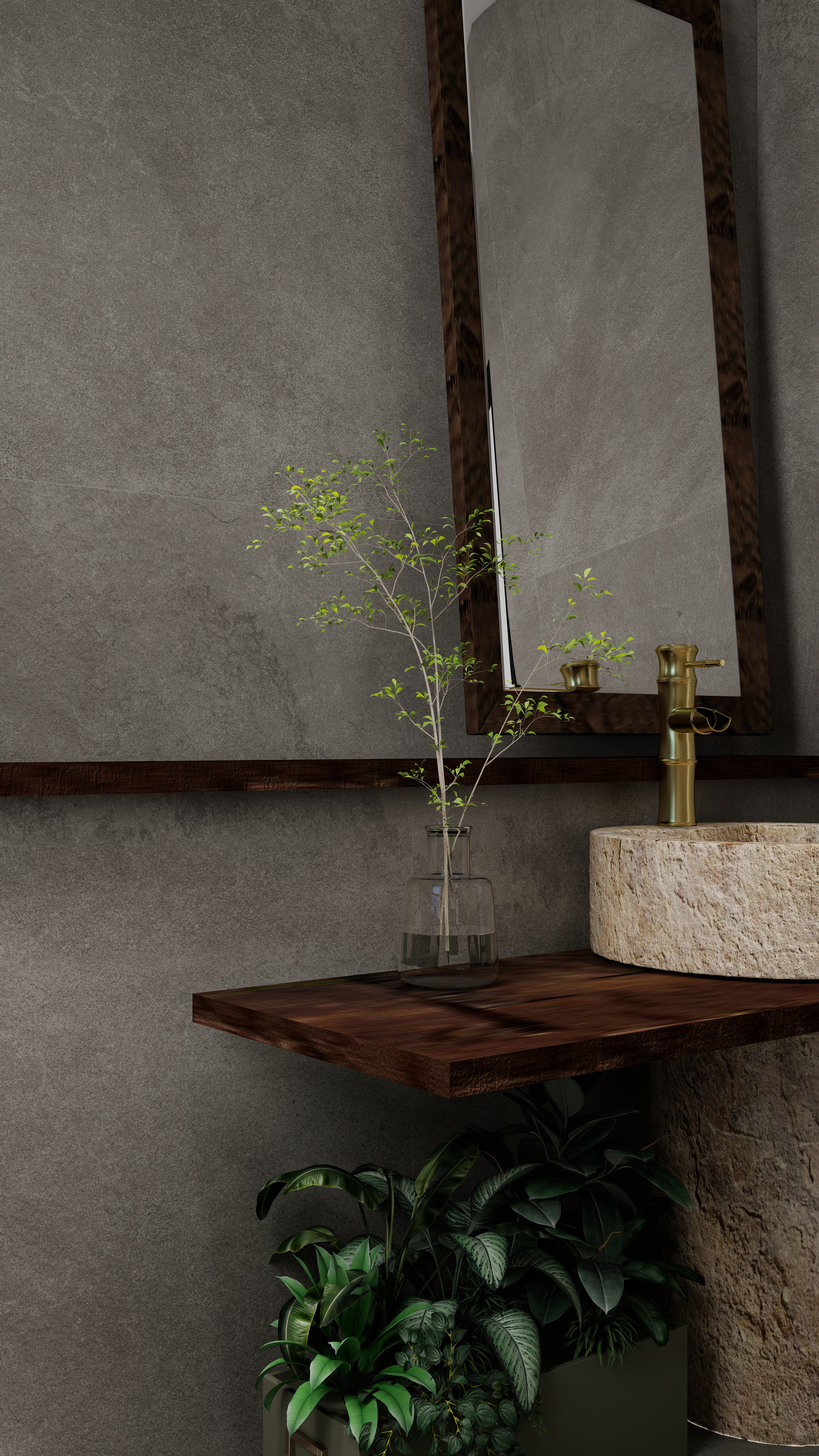 PK空间設記-佛山104房改造氛围感咖啡店一层卫生间装修效果图第1张