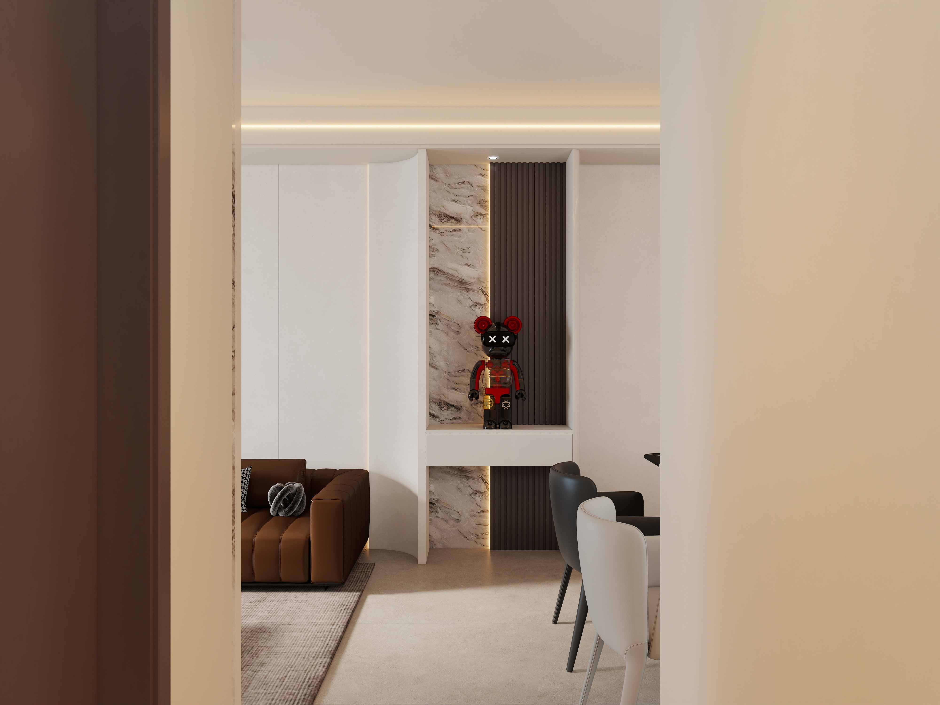 艺雅丽-77平意式装修效果图