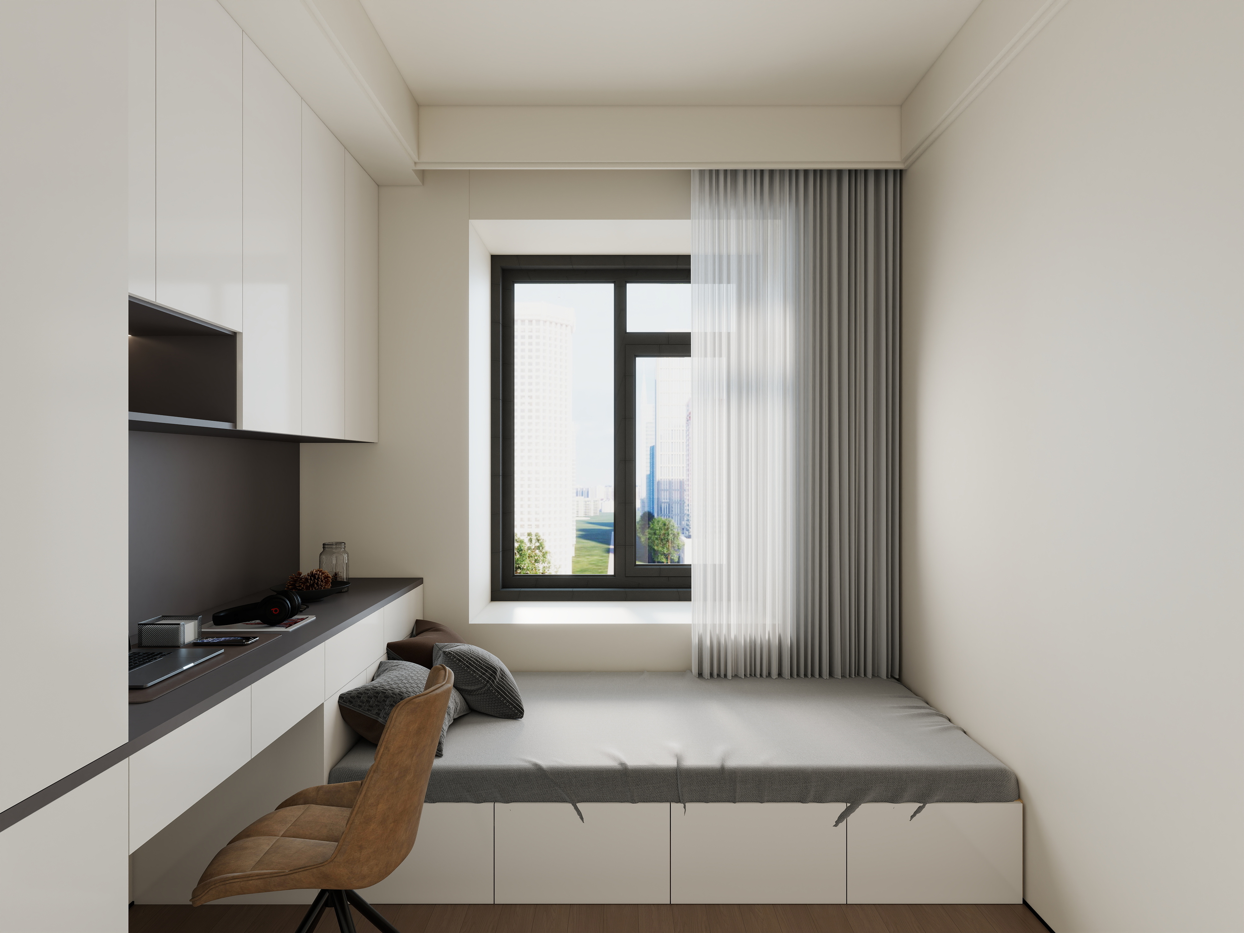 艺雅丽-77平意式  一层卧室装修效果图第1张