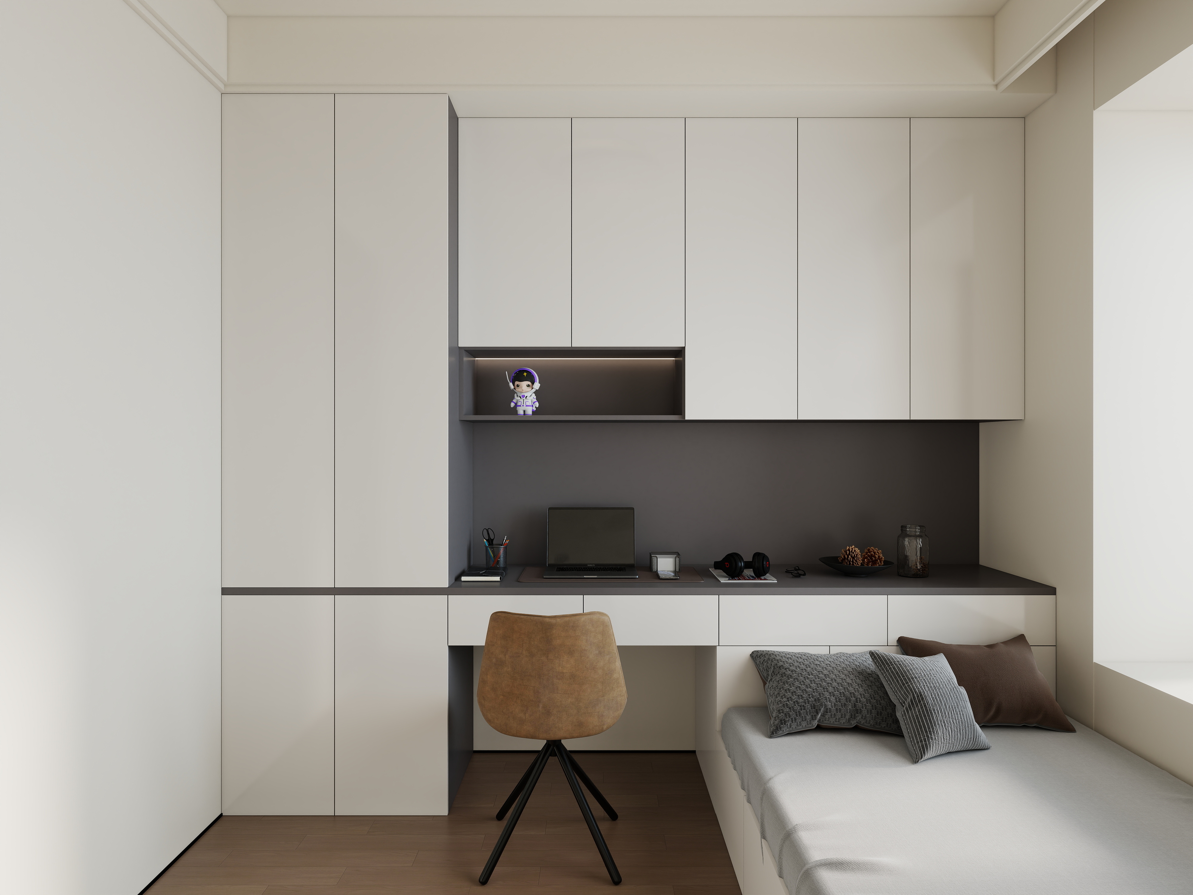 艺雅丽-77平意式  一层卧室装修效果图第2张