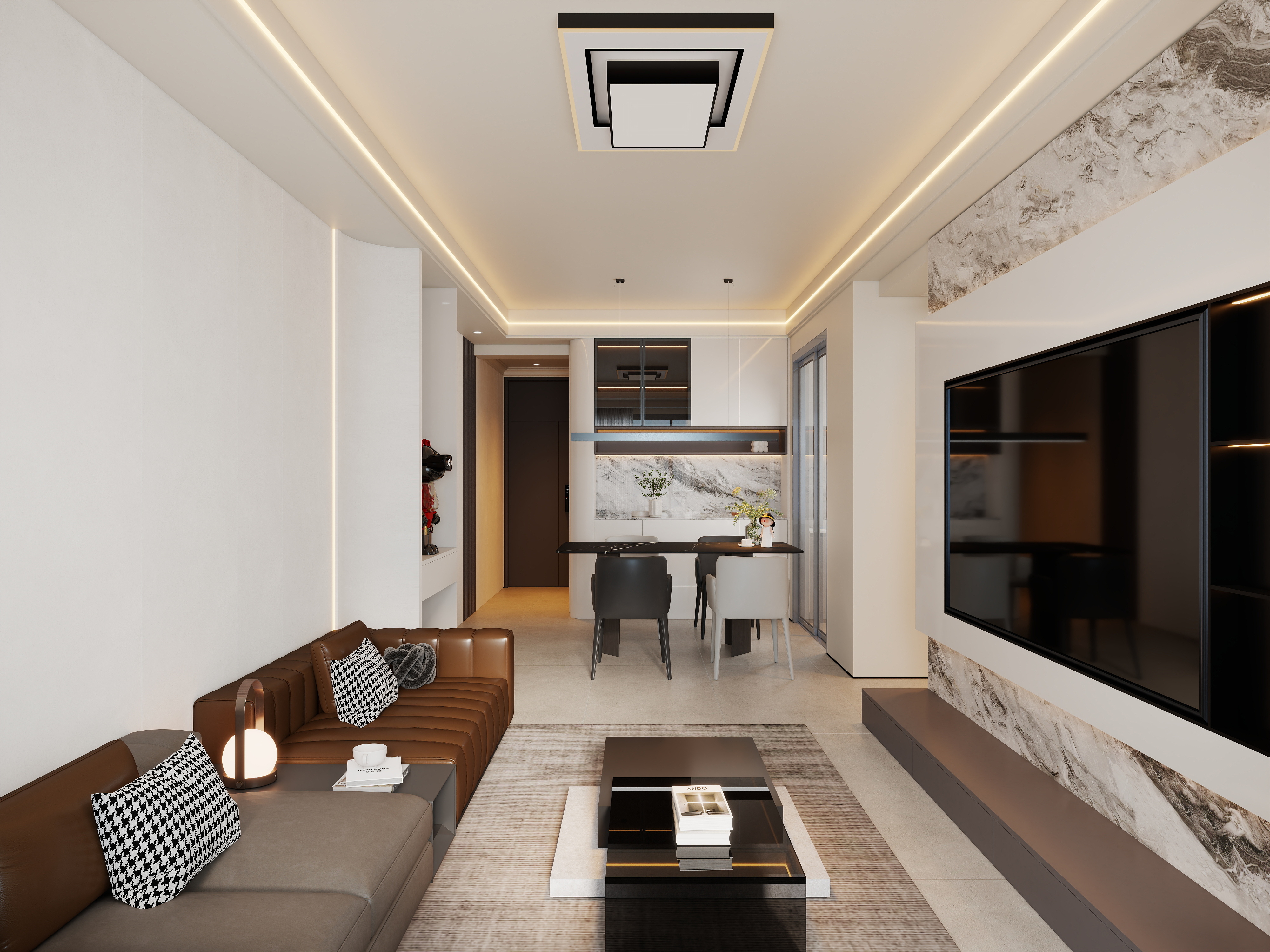 艺雅丽-77平意式  一层阳台装修效果图第2张