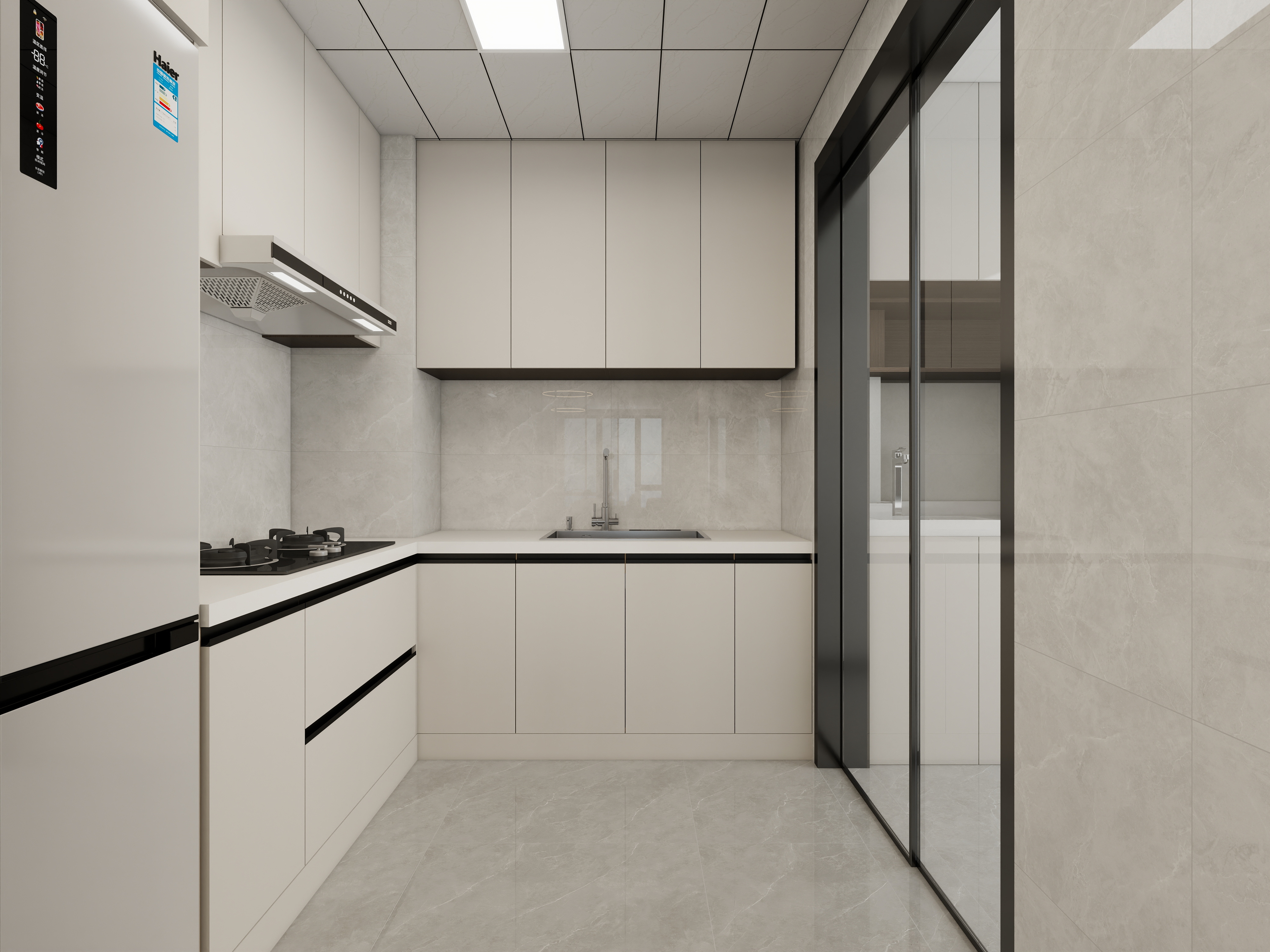 星空设计500一套-小区房现代简约121㎡4室装修效果图