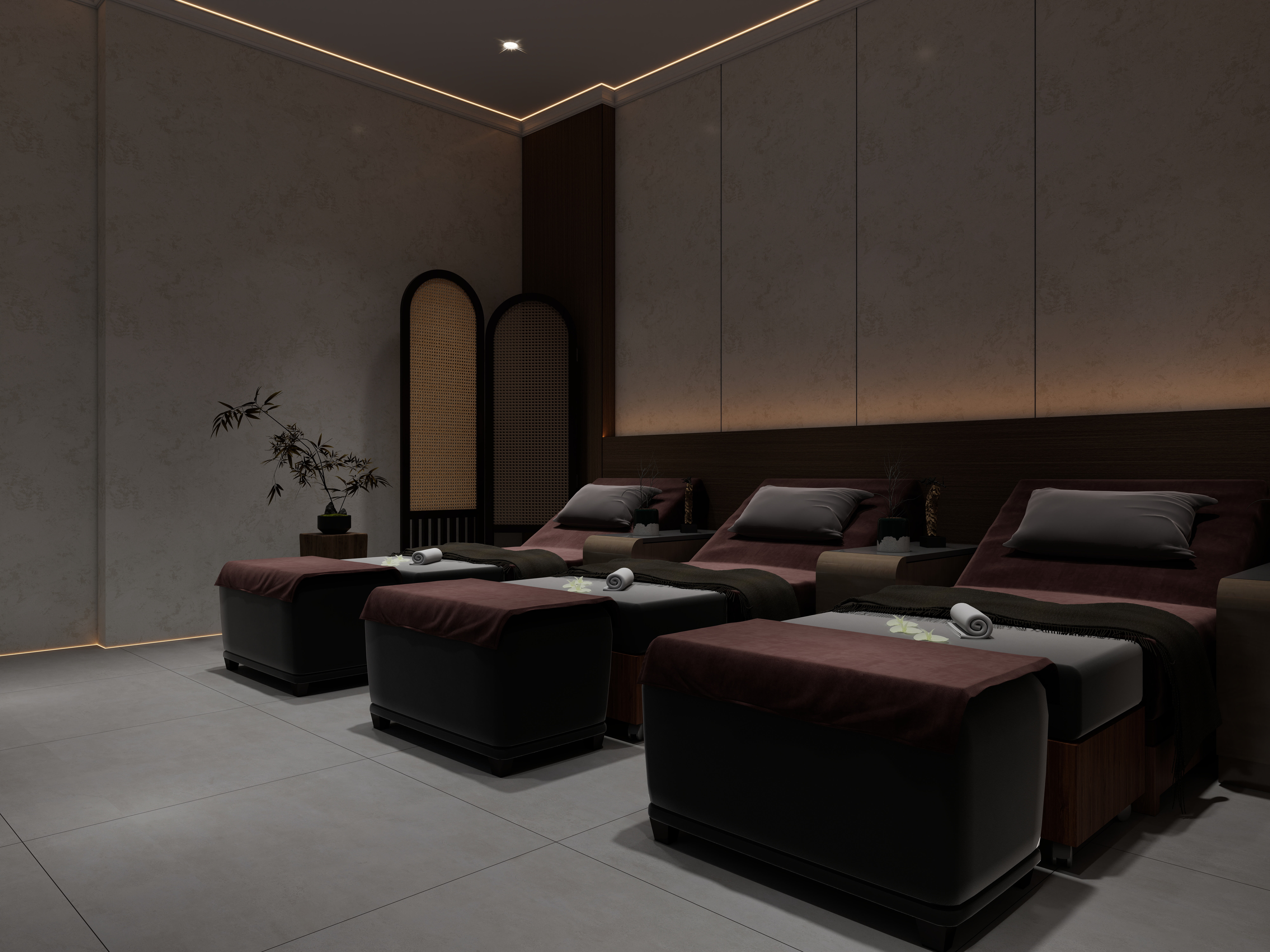 李林-足疗店29㎡一层足疗包间装修效果图第1张