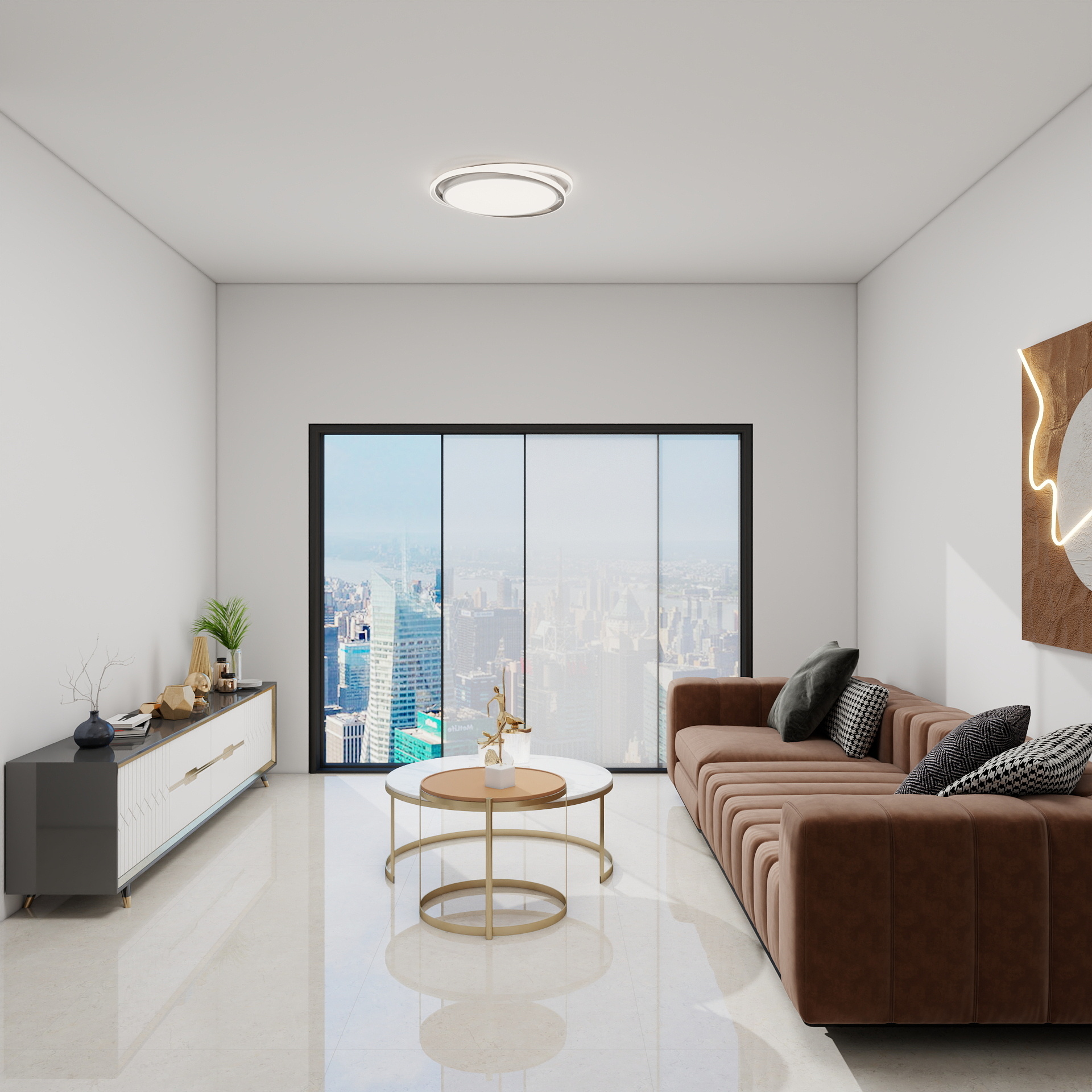 100元设计方案-93m²现代风格 装修效果图