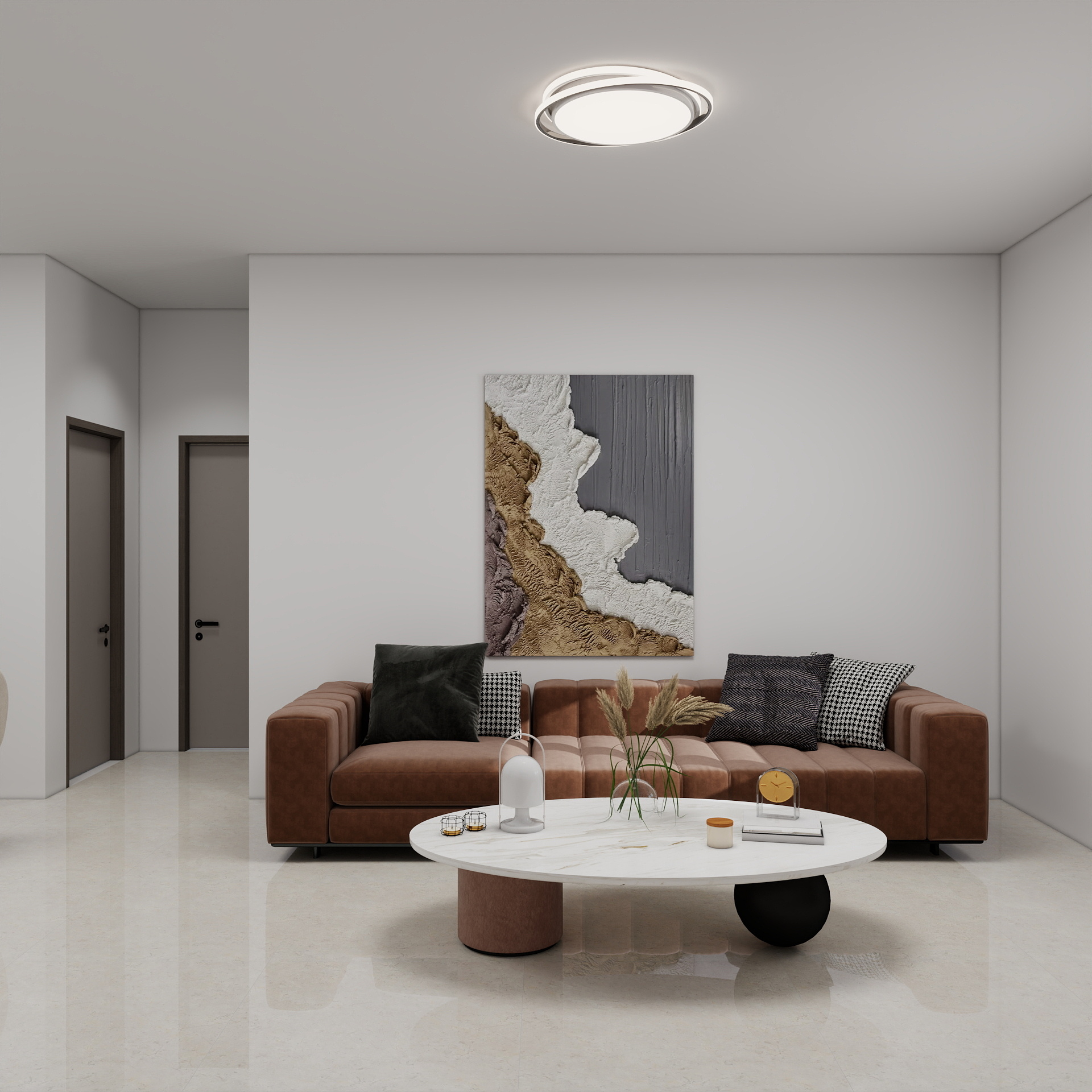 100元设计方案-83m²现代简约风格 装修效果图