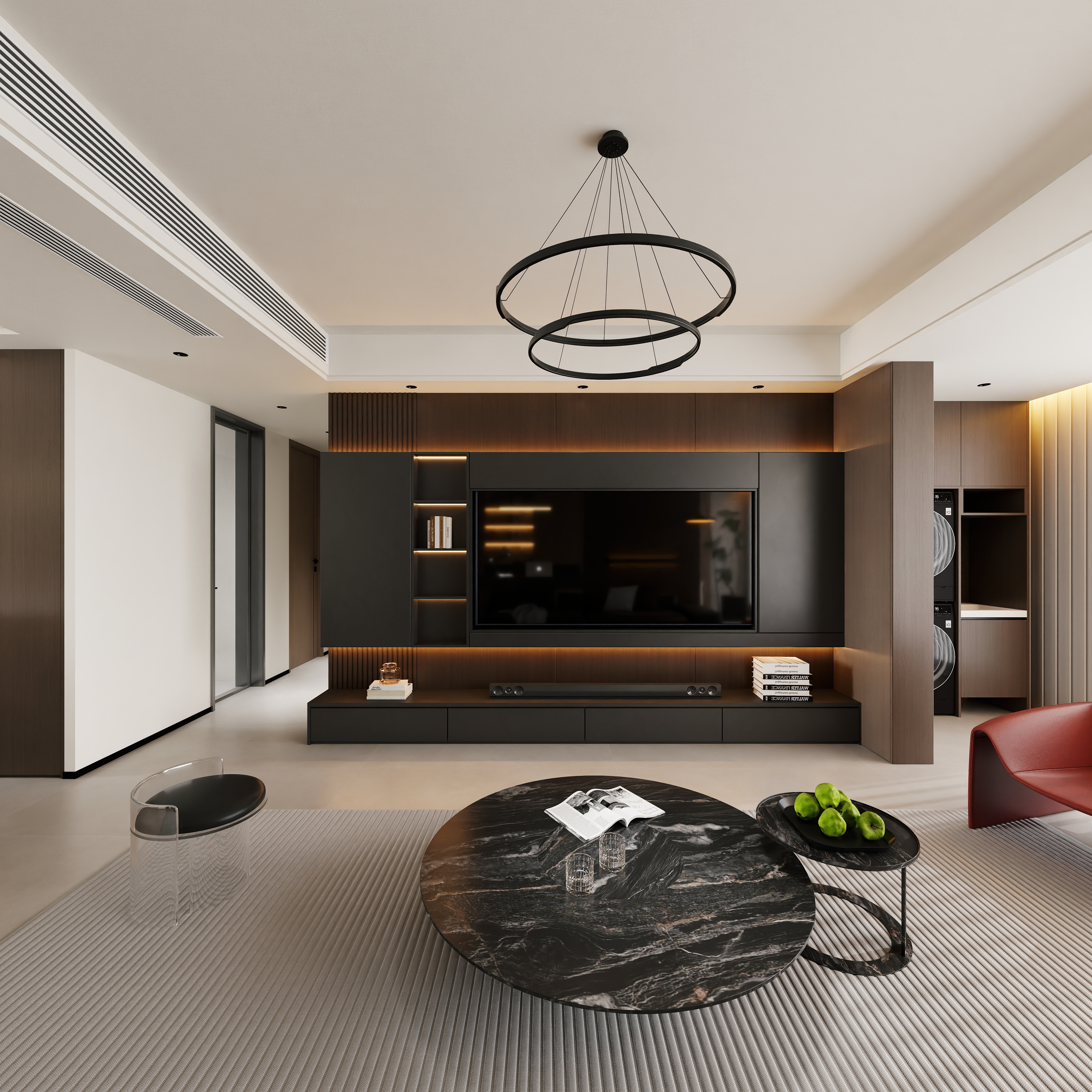 星空设计desgin-现代简约138㎡3室一层客餐厅装修效果图第5张