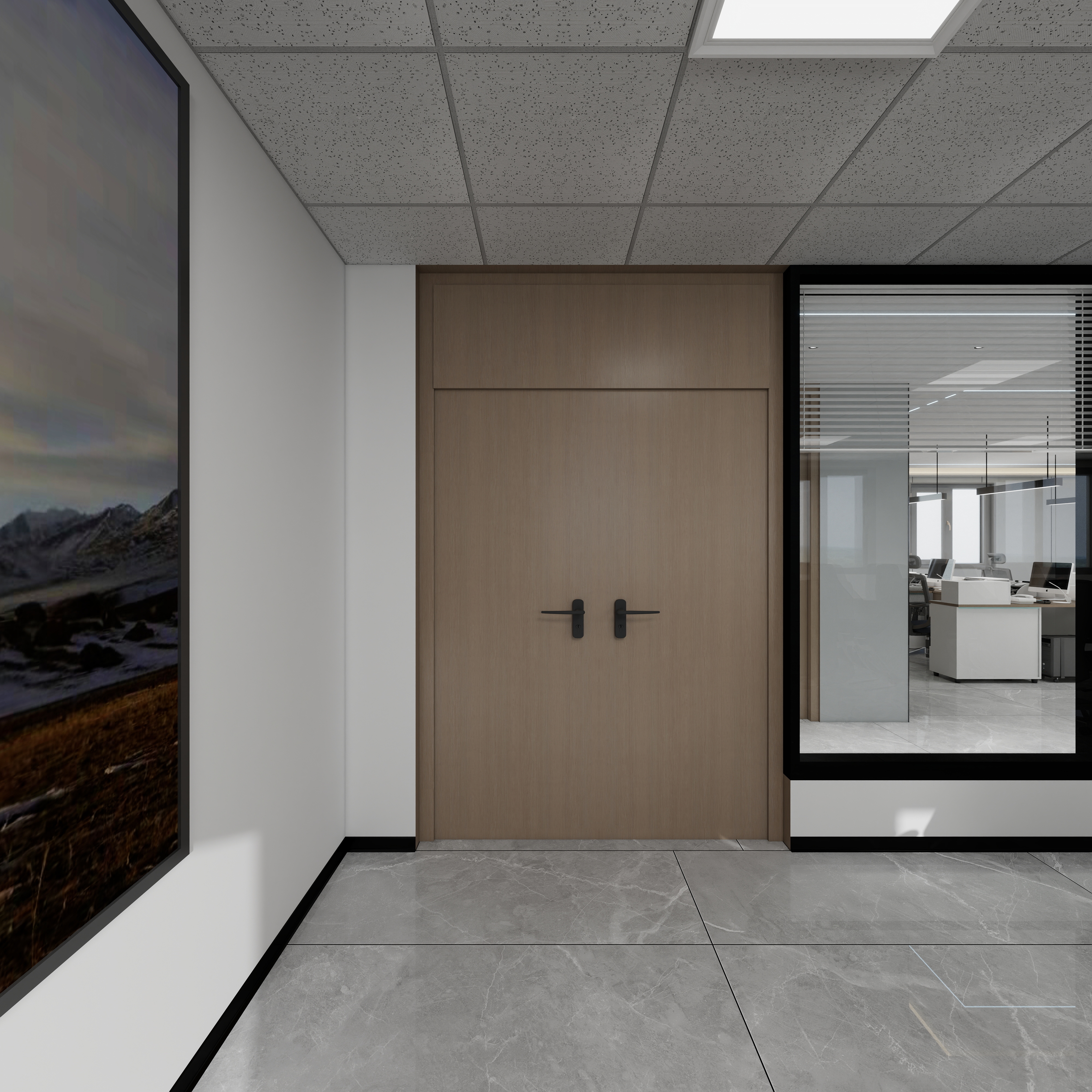 设计师玉京子-蓝鲸办公室一层会议室装修效果图第3张