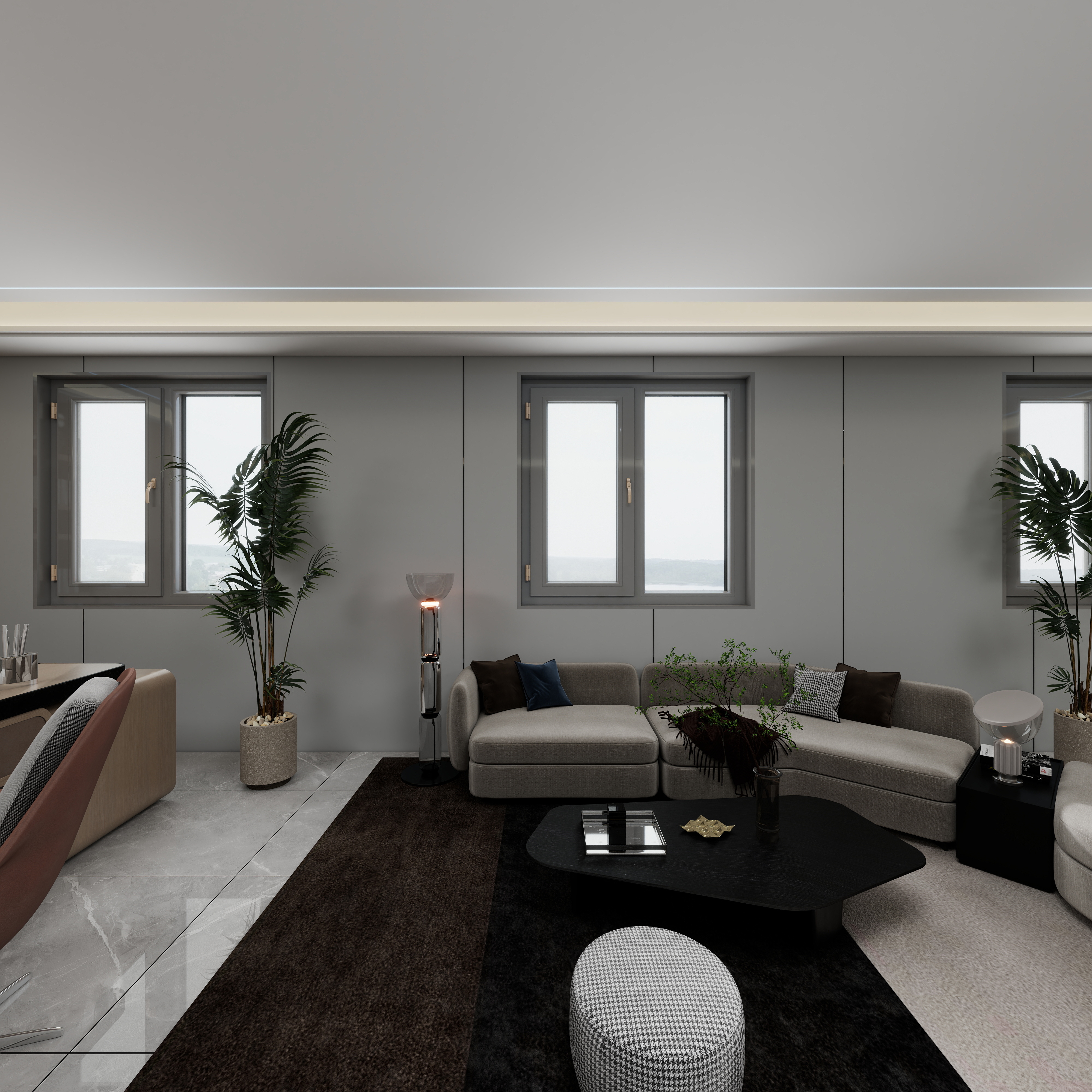 设计师玉京子-蓝鲸办公室一层总经理办公室装修效果图第4张