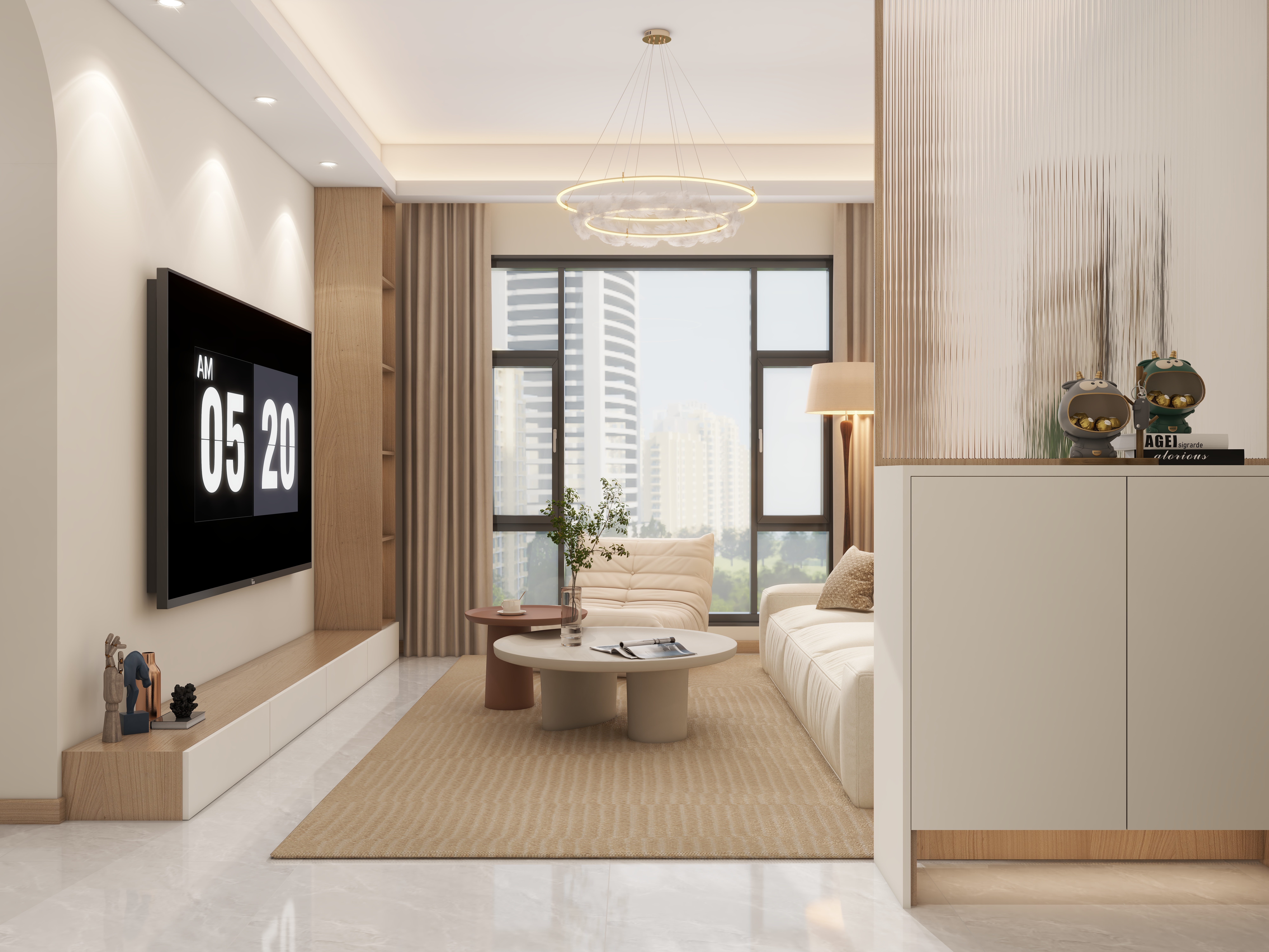 李佳洋-翠华园79平原木风2室一层客餐厅装修效果图第2张