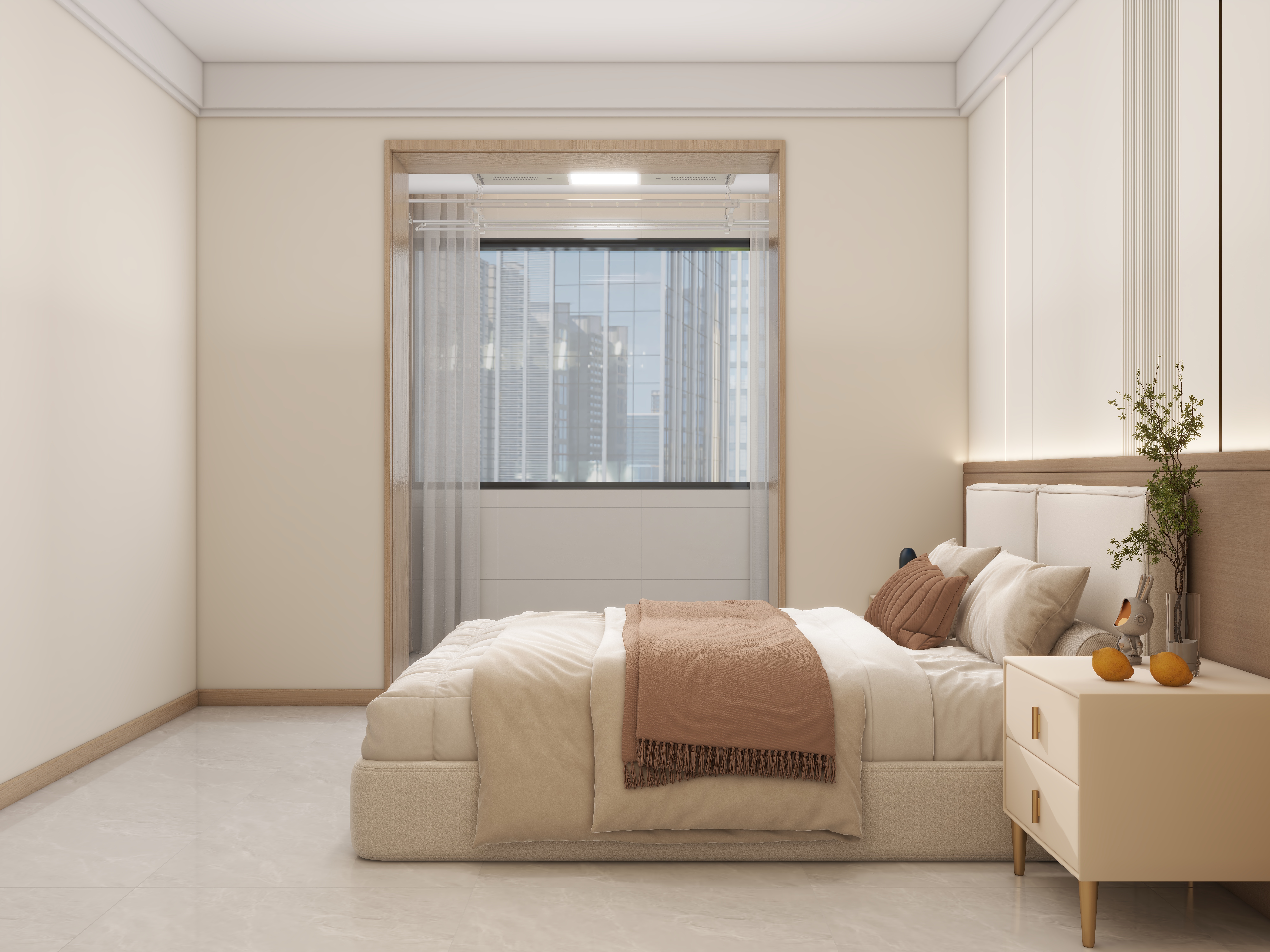 李佳洋-翠华园79平原木风2室一层主卧装修效果图第2张