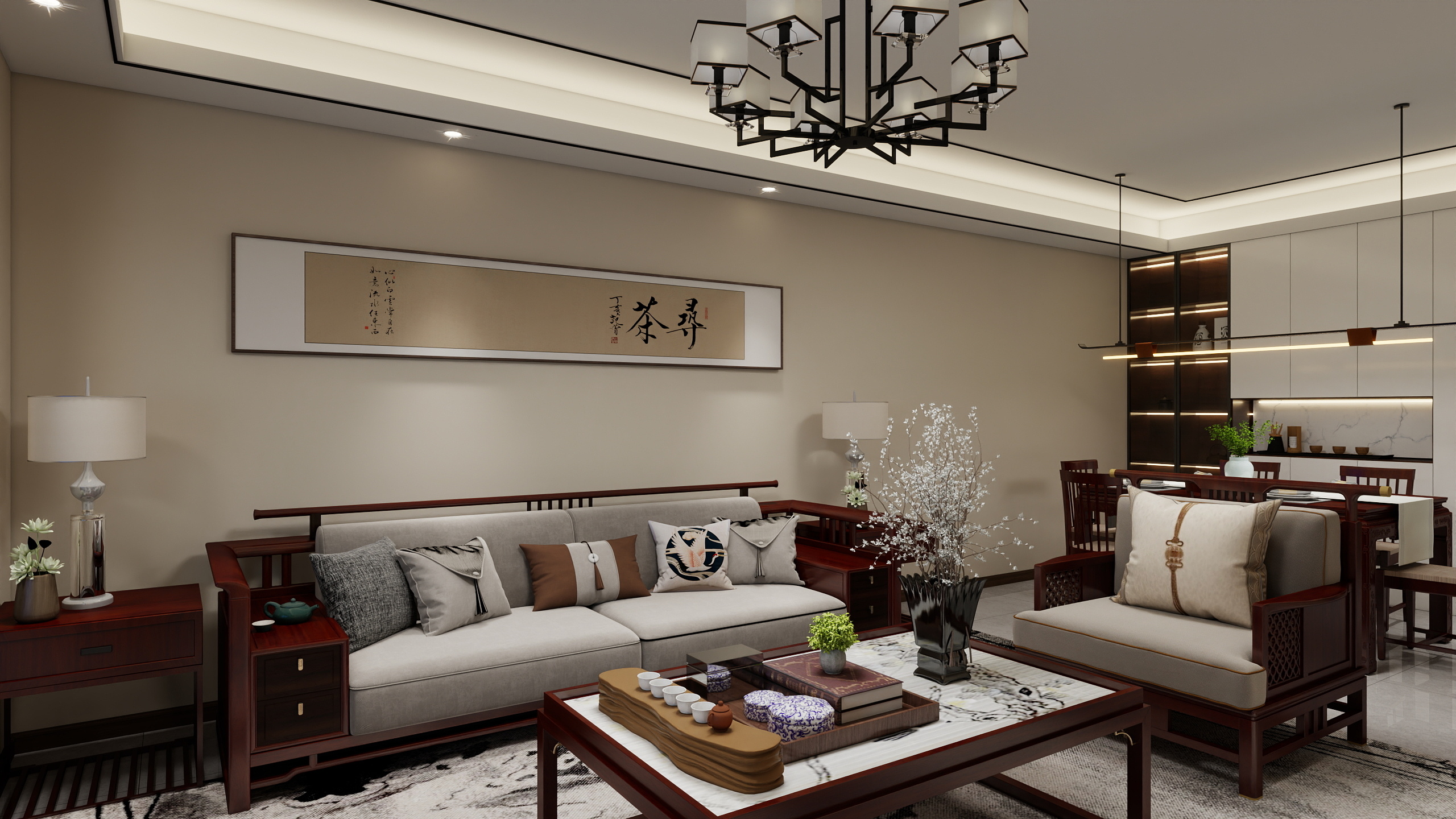 李林-新中式140㎡4室-装修设计方案