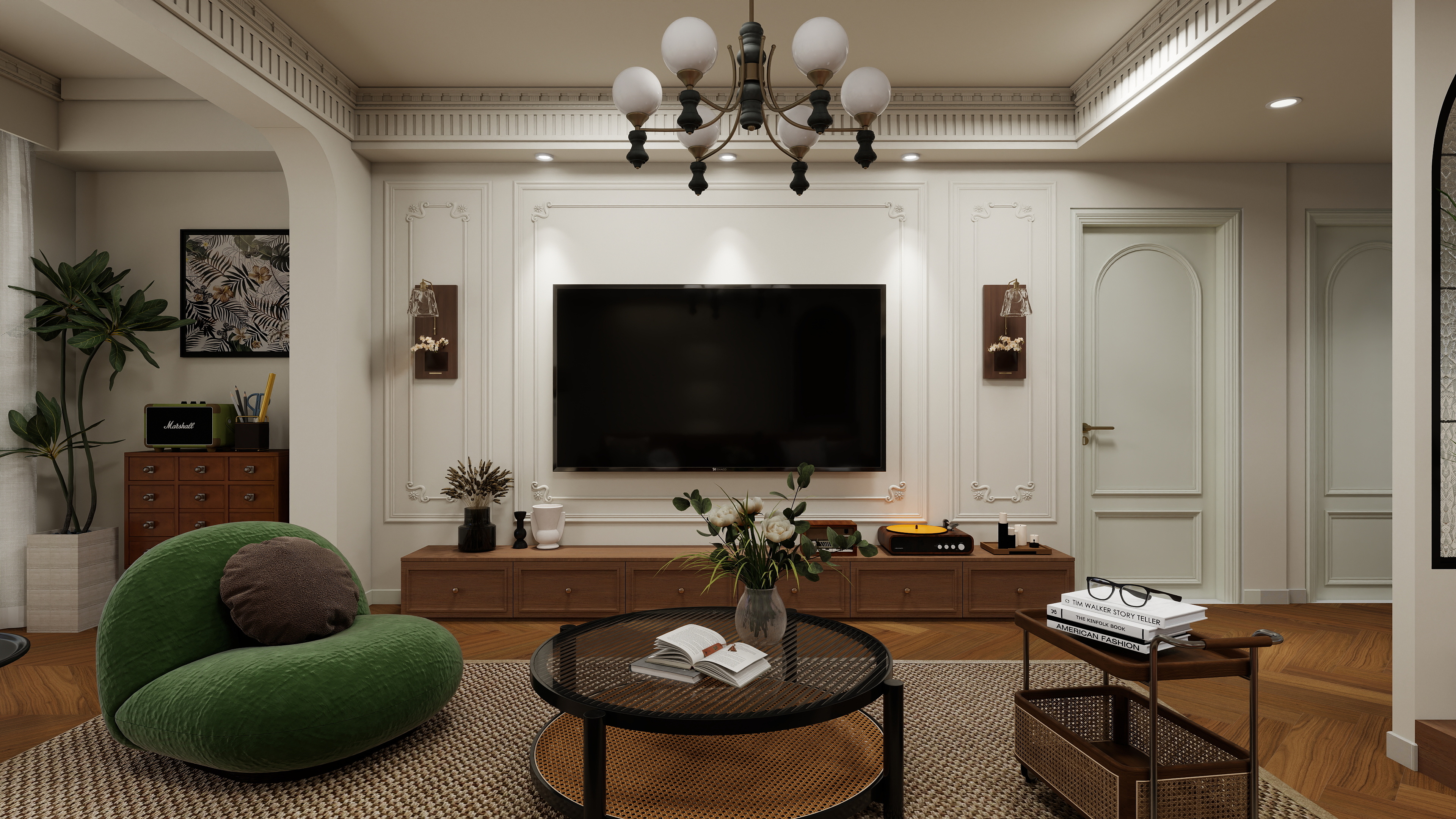 星空设计500一套-混搭135㎡2室装修效果图