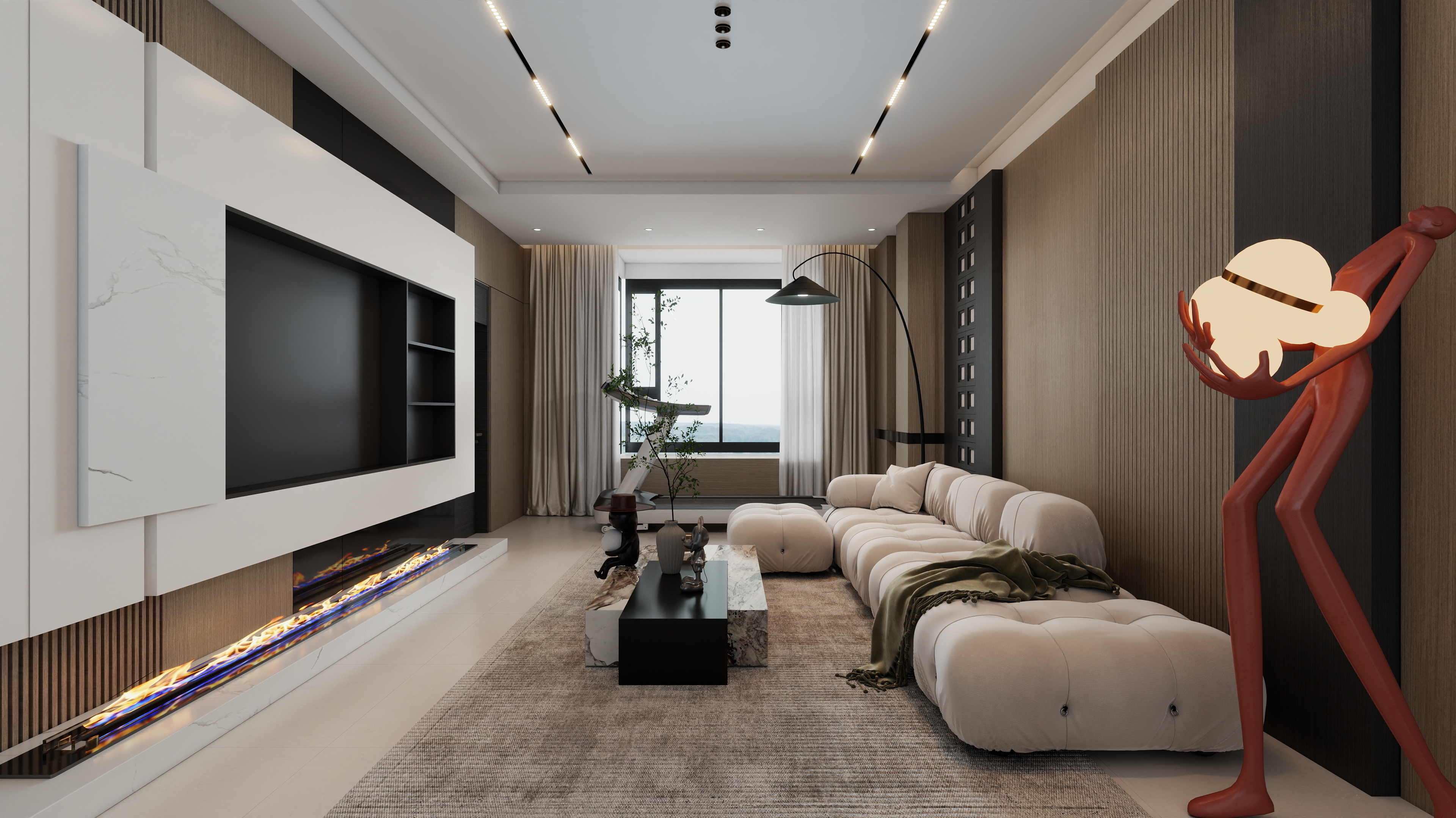 星空设计500一套-轻奢125㎡3室装修效果图