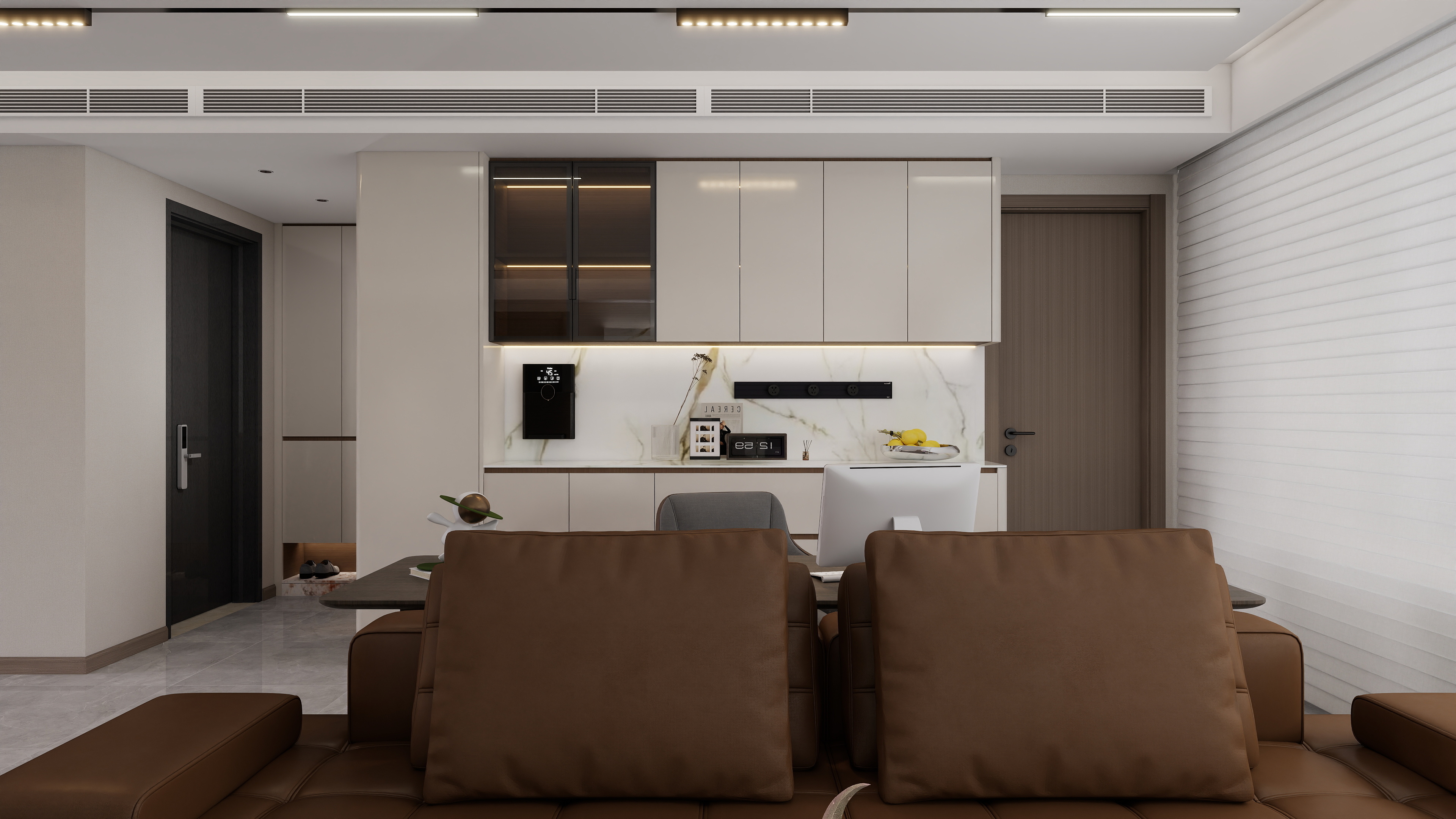 泽成LZC-168㎡4室一层客餐厅装修效果图第5张