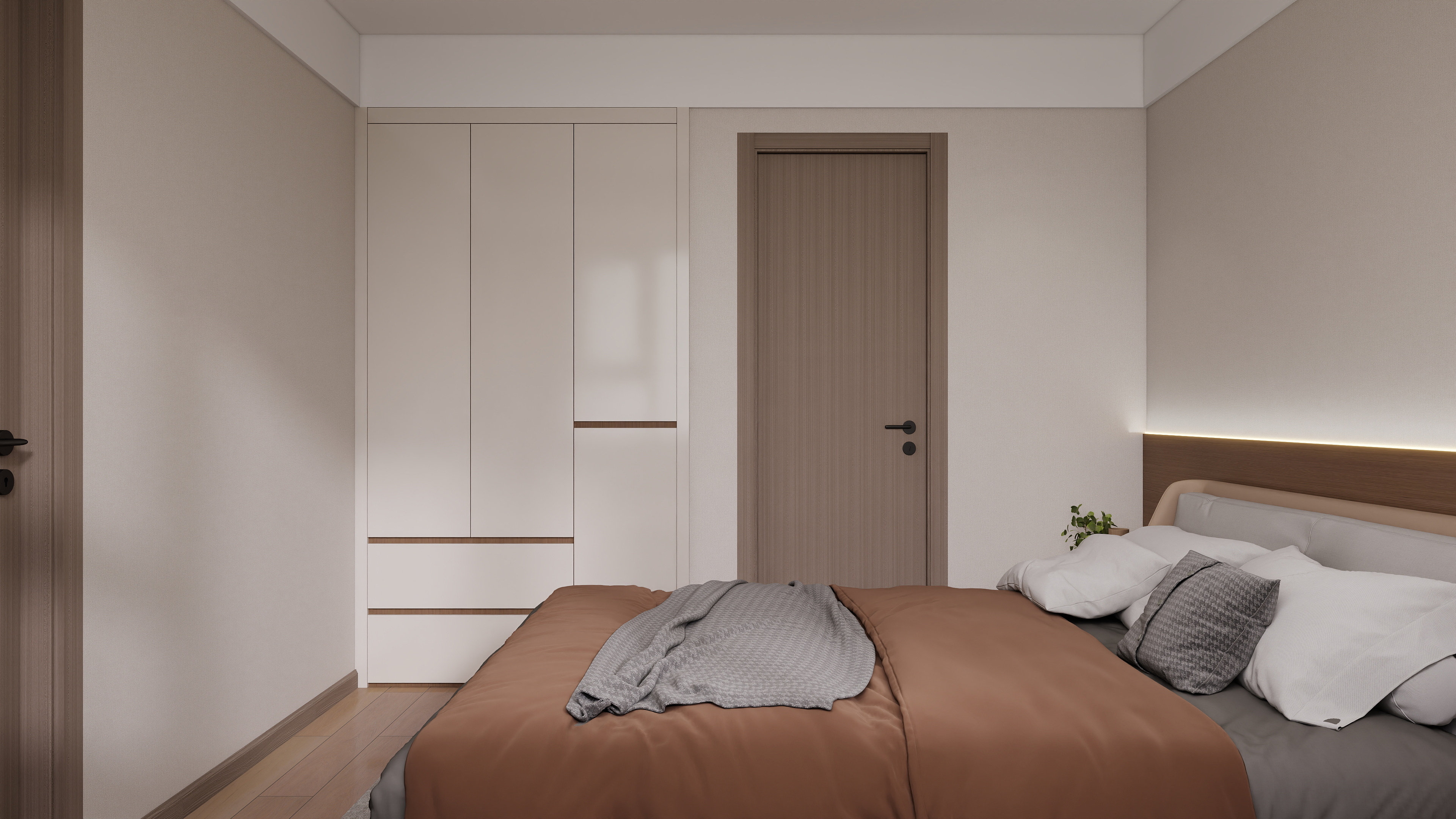 泽成LZC-168㎡4室一层卧室装修效果图第2张