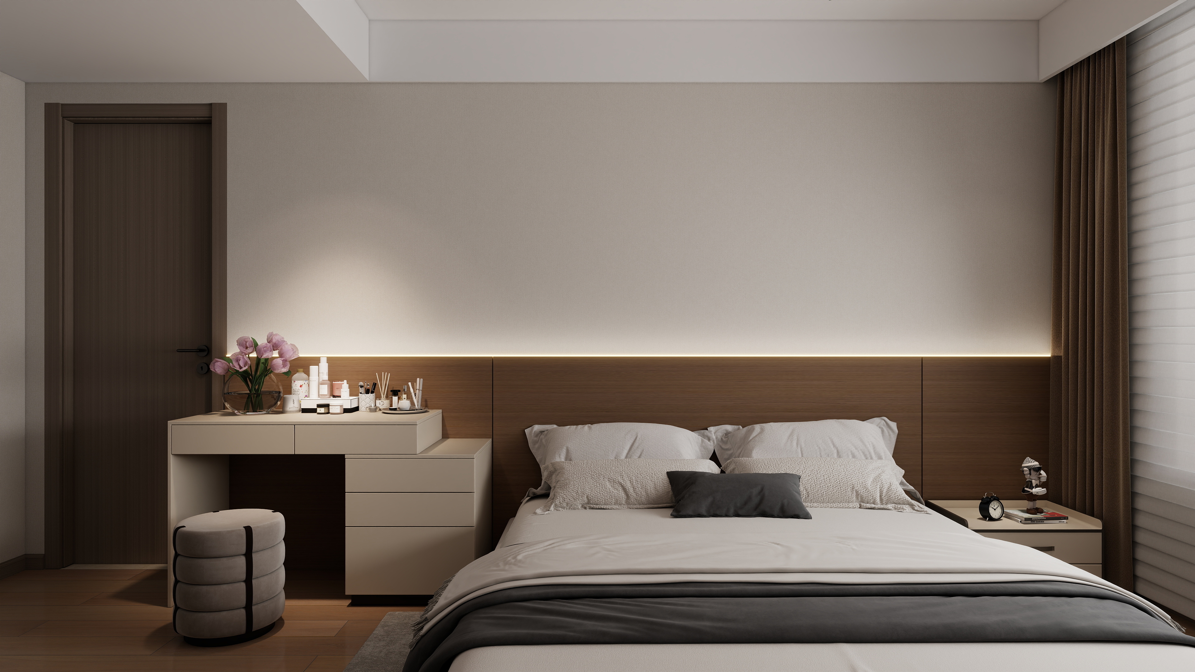 泽成LZC-168㎡4室一层卧室装修效果图第3张