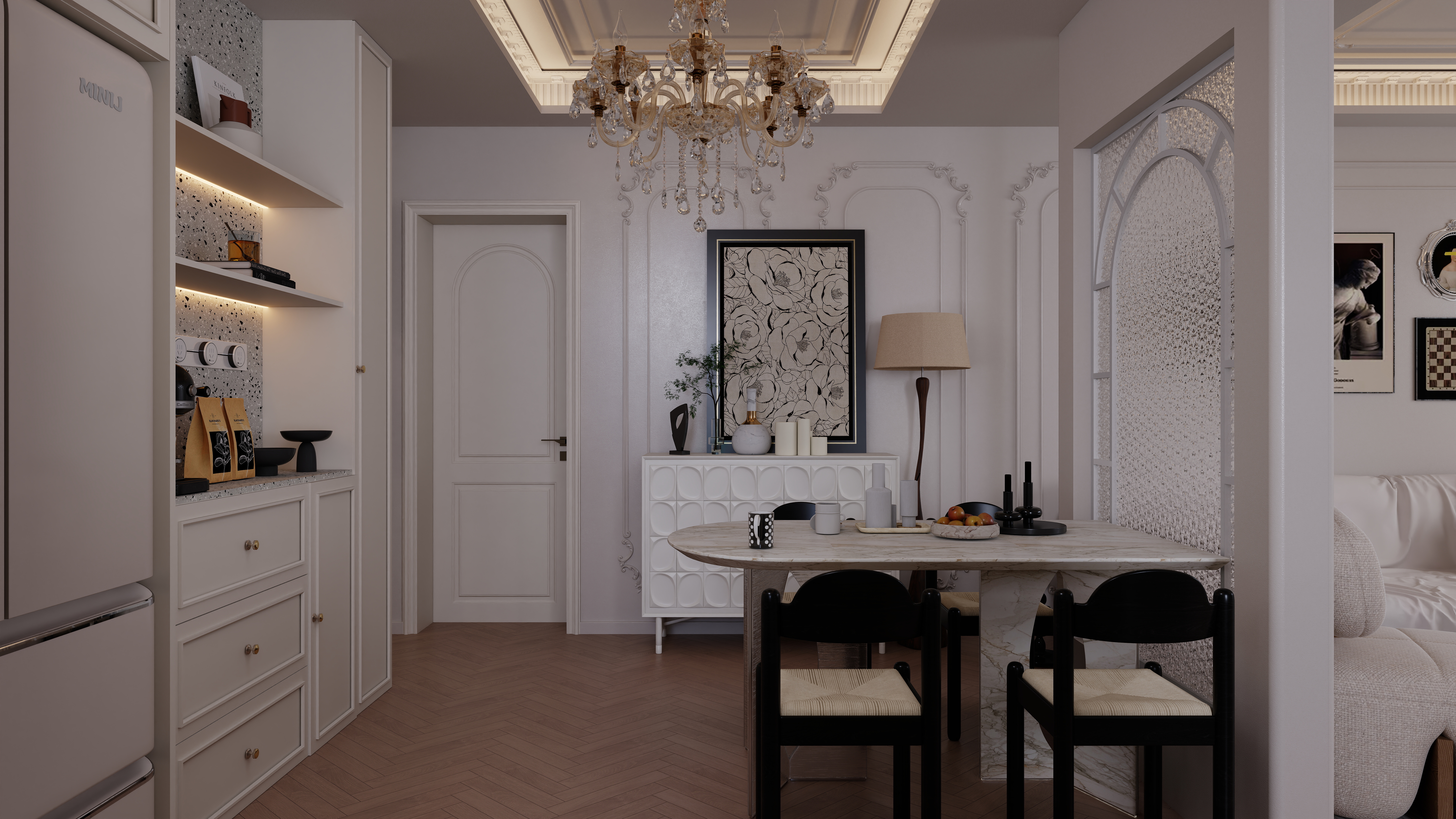 七七设计.....-未来绿洲125一层客餐厅装修效果图第2张