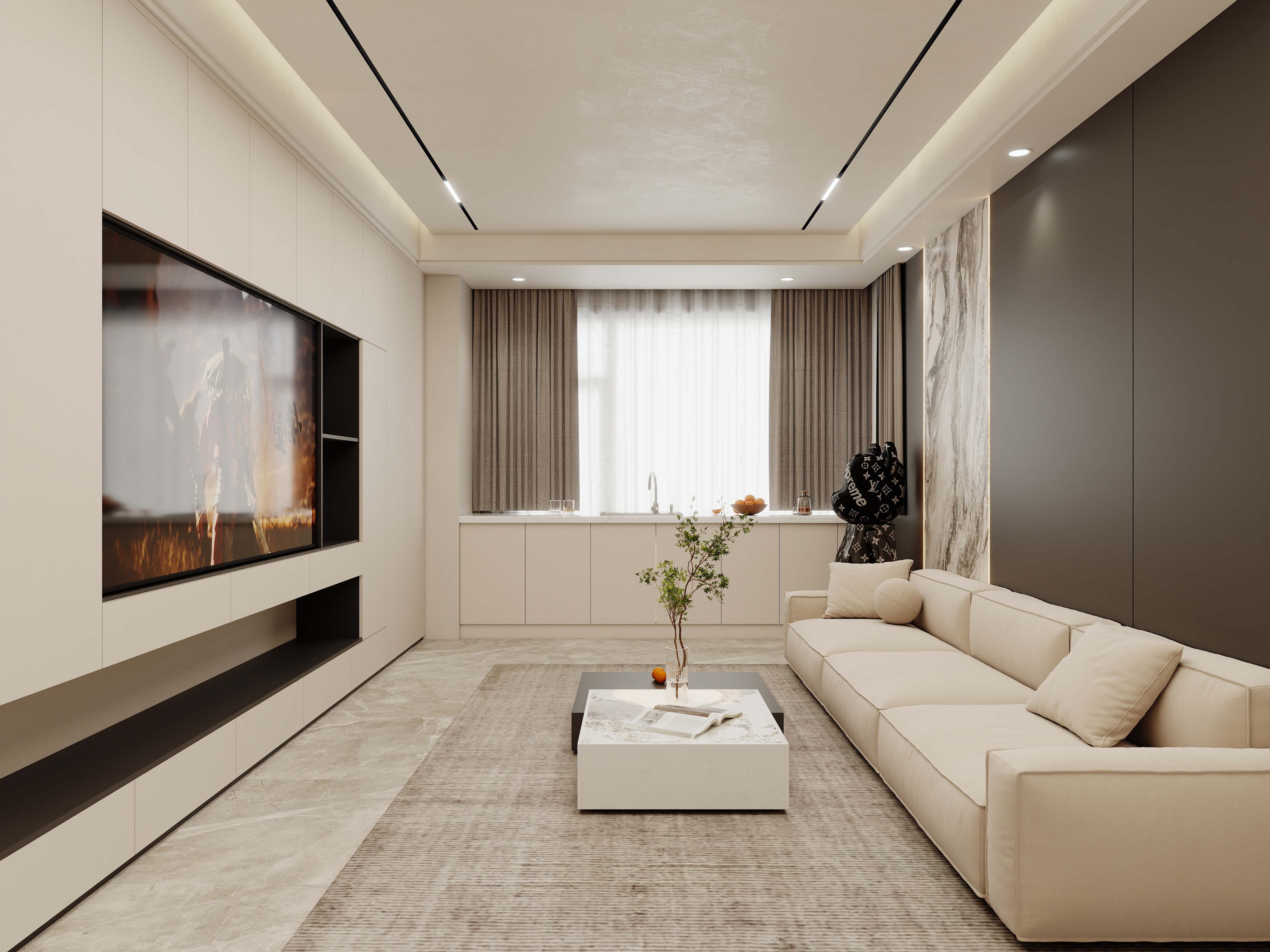 壹诺设计工作室-现代简约装修效果图