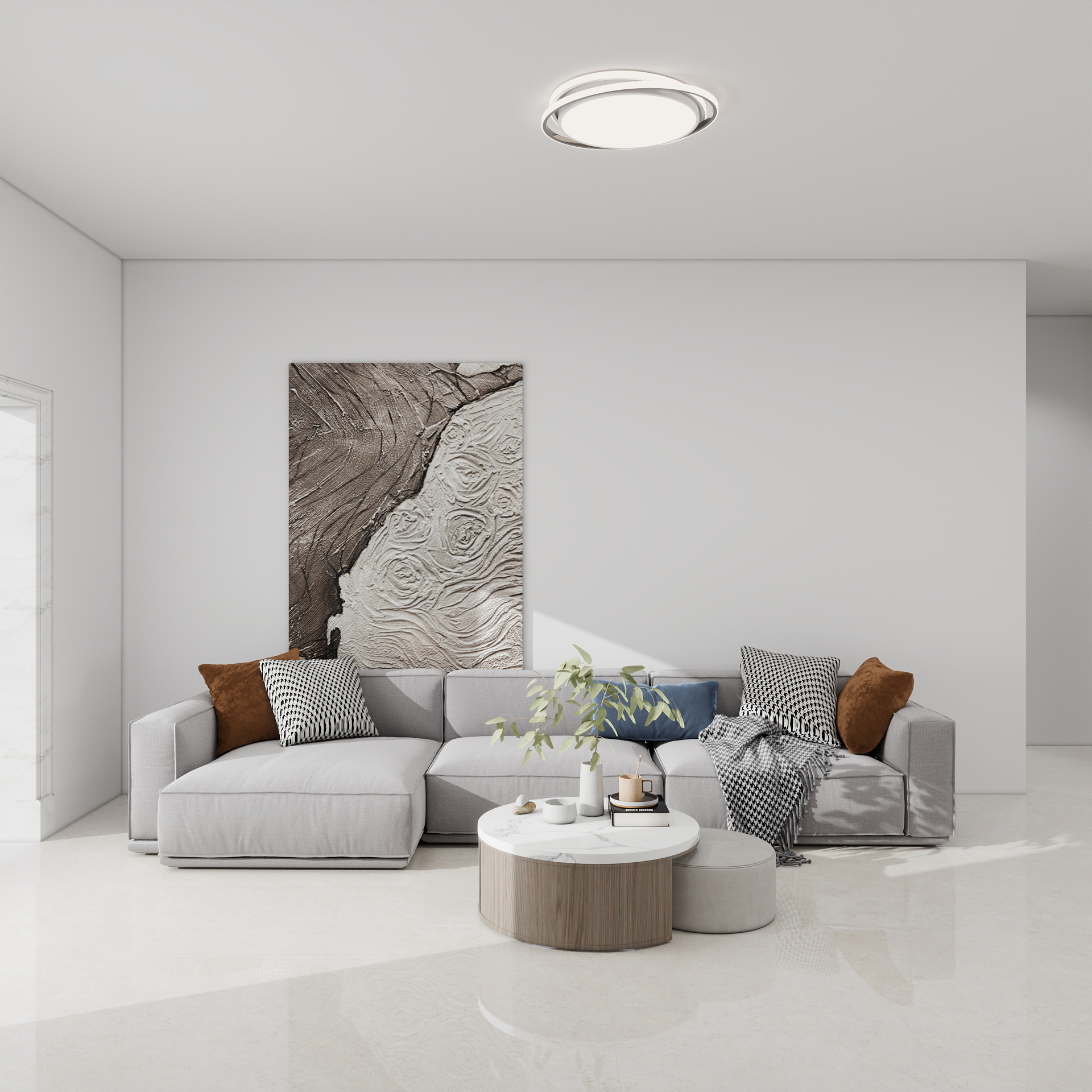 100元设计方案-80m²现代简约风格设计 装修效果图