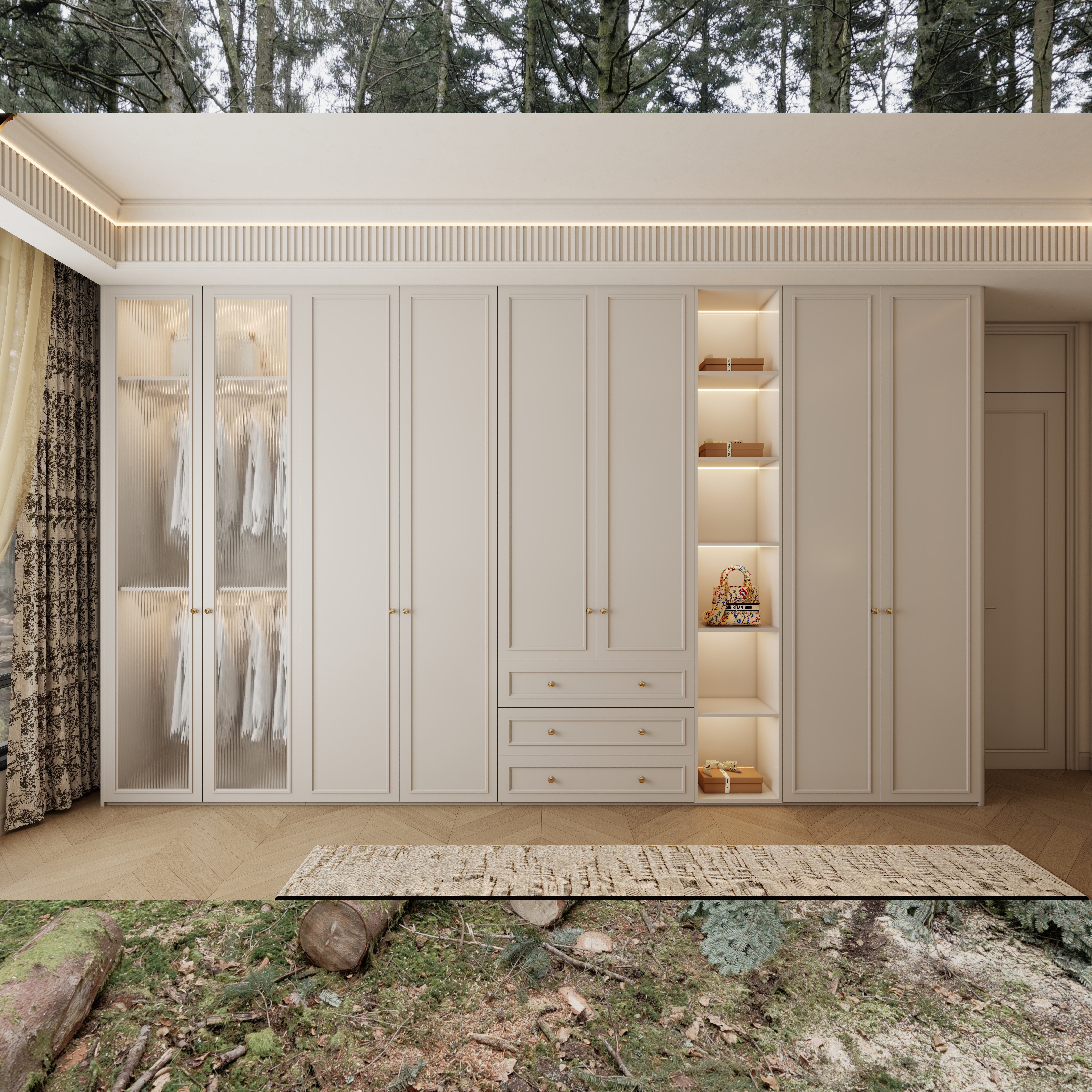 孙有权-『2025-10』23平丨法式卧室一层主卧装修效果图第3张