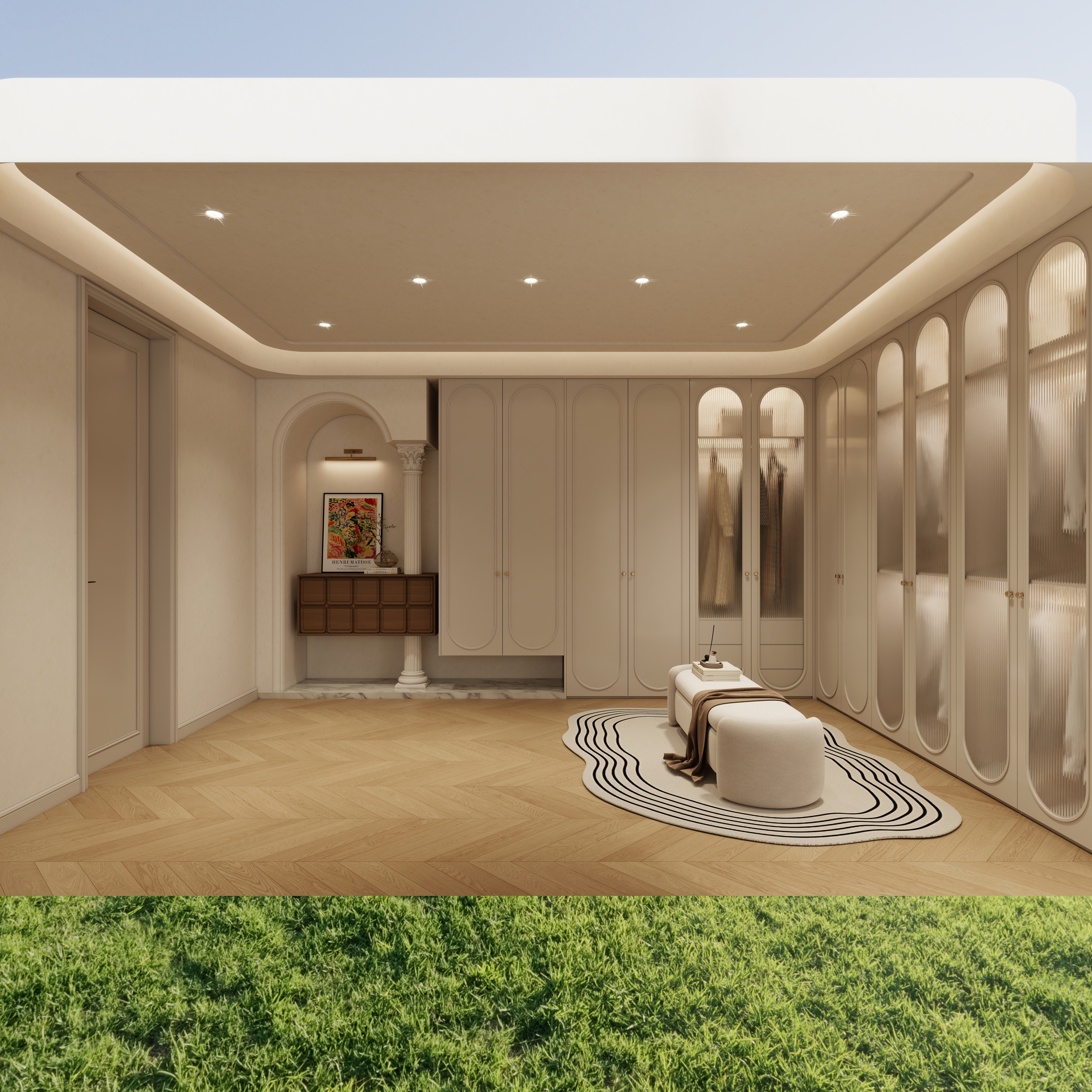 孙有权-『2025-10』24平丨法式衣帽间一层衣帽间装修效果图第1张